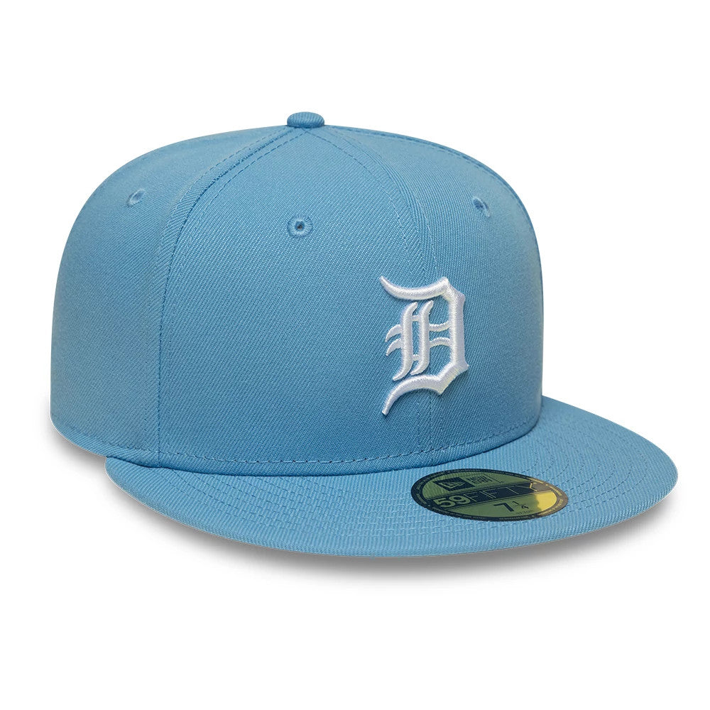 Pictured is this MLB Detroit Tigers 59FIFTY Fitted cap in pastel blue. 4