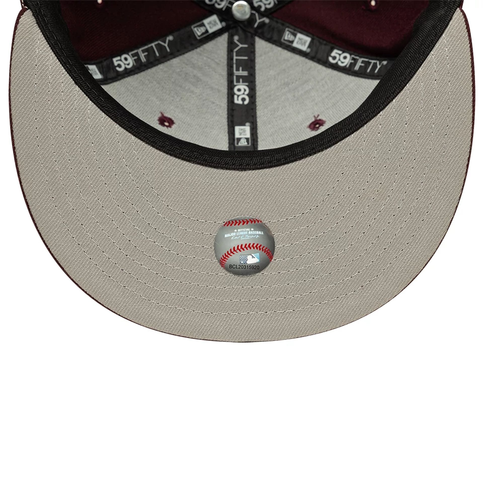 Pictured is this MLB Chicago White Sox 59FIFTY Fitted cap in dark purple. 2