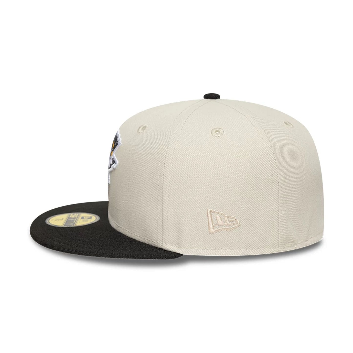 This is a Pittsburgh Penguins NHL Beige 59FIFTY Fitted Cap 7