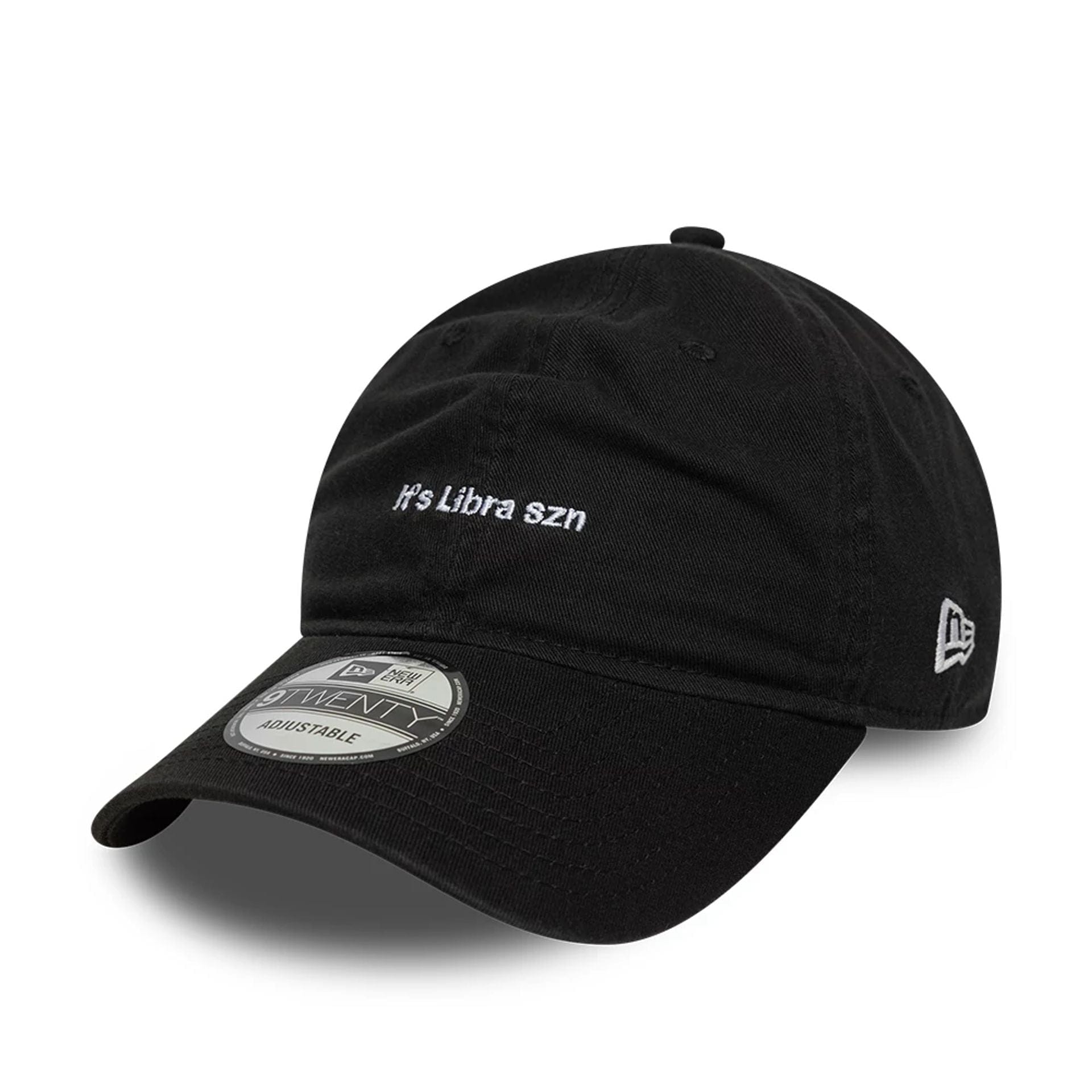 This is a New Era Zodiac Libra Black 9TWENTY Adjustable Cap 1