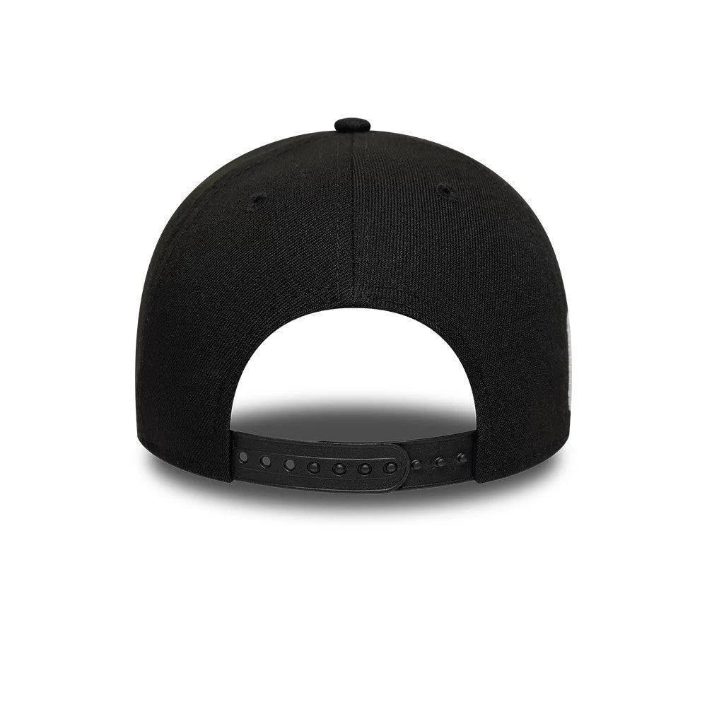 Pictured is this MLB Kanji LA Dodgers 9FORTY A-Frame Adjustable cap in black. 7