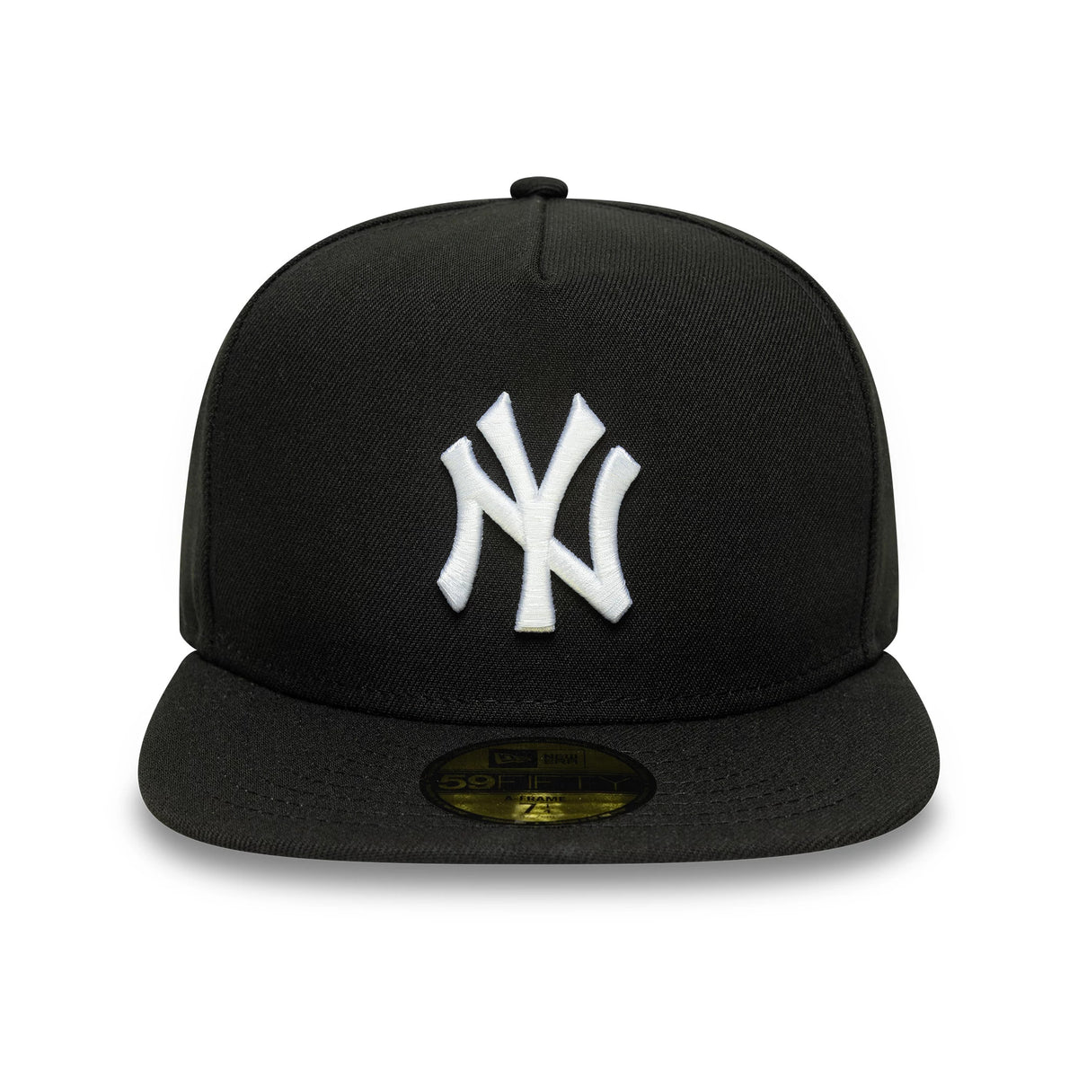 This is a New York Yankees Flat Black 59FIFTY A-Frame Fitted Cap 3