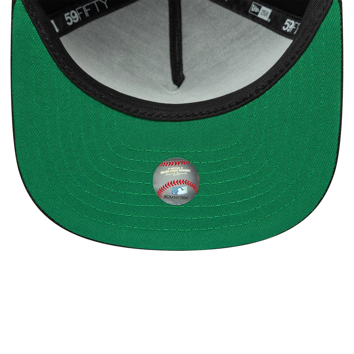 This is a New York Yankees Flat Black 59FIFTY A-Frame Fitted Cap 2