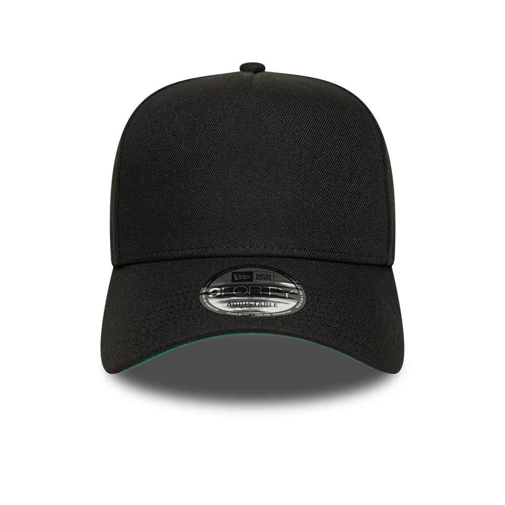 This is a New Era Black 9FORTY A-Frame Adjustable Cap 3