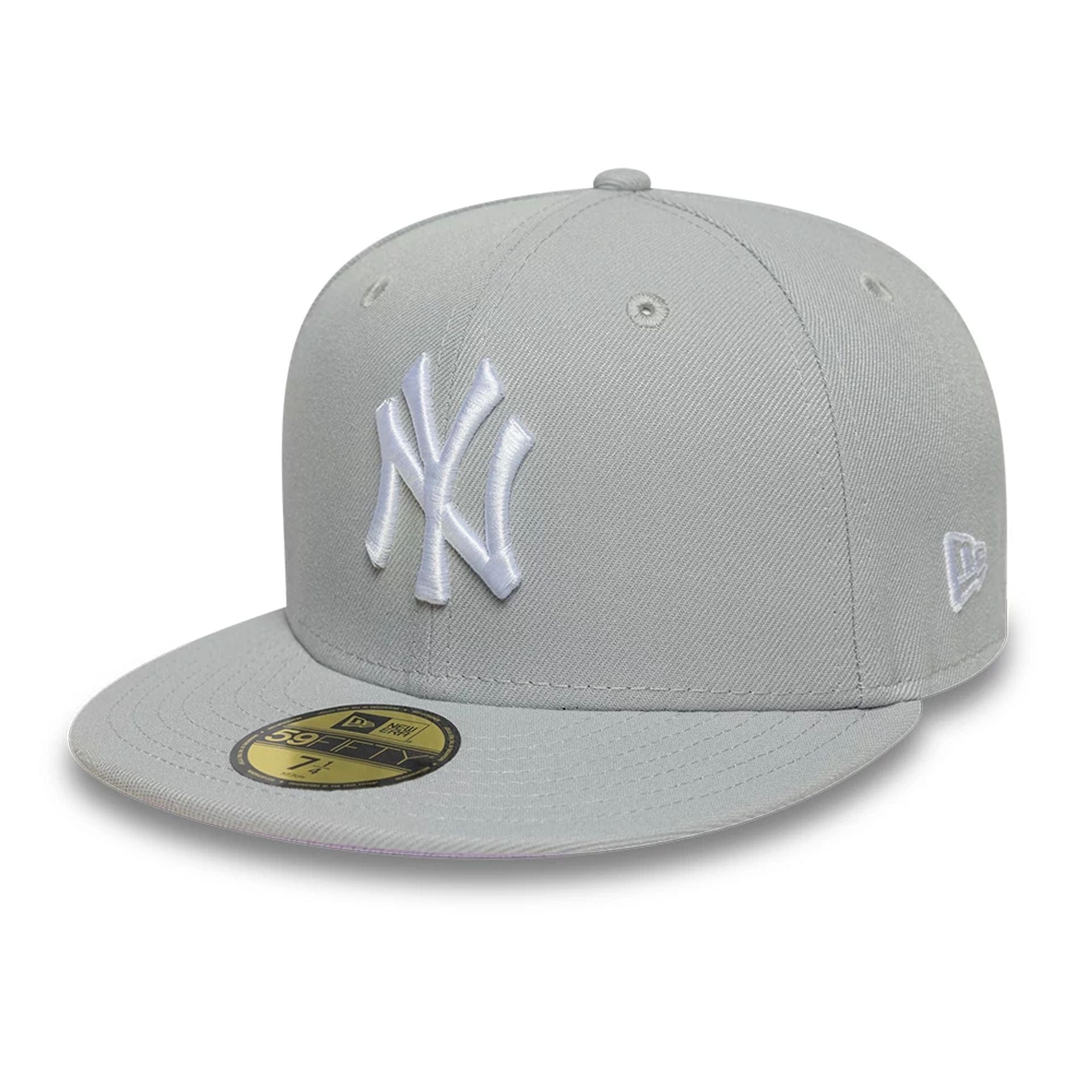 This is a New York Yankees MLB Grey & Purple 59FIFTY Fitted Cap 1