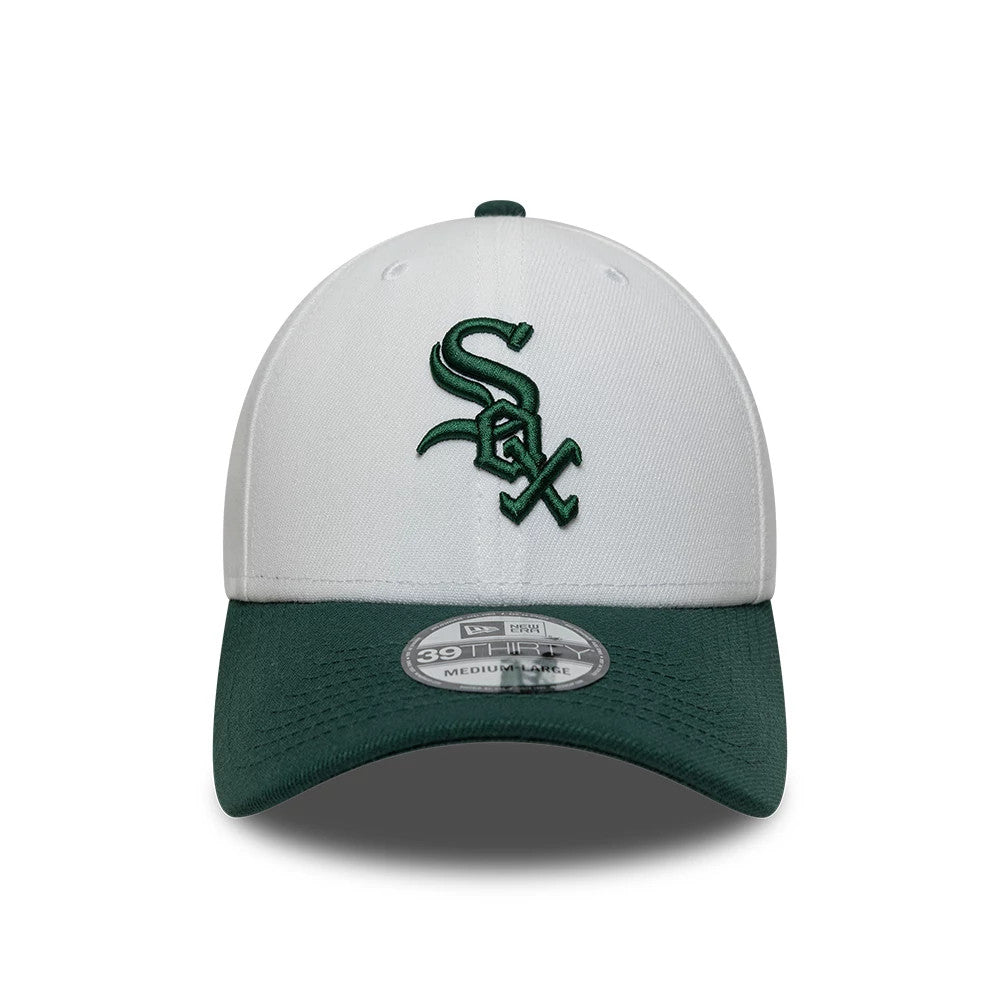 This is a Chicago White Sox MLB White 39THIRTY Stretch Fit Cap 2