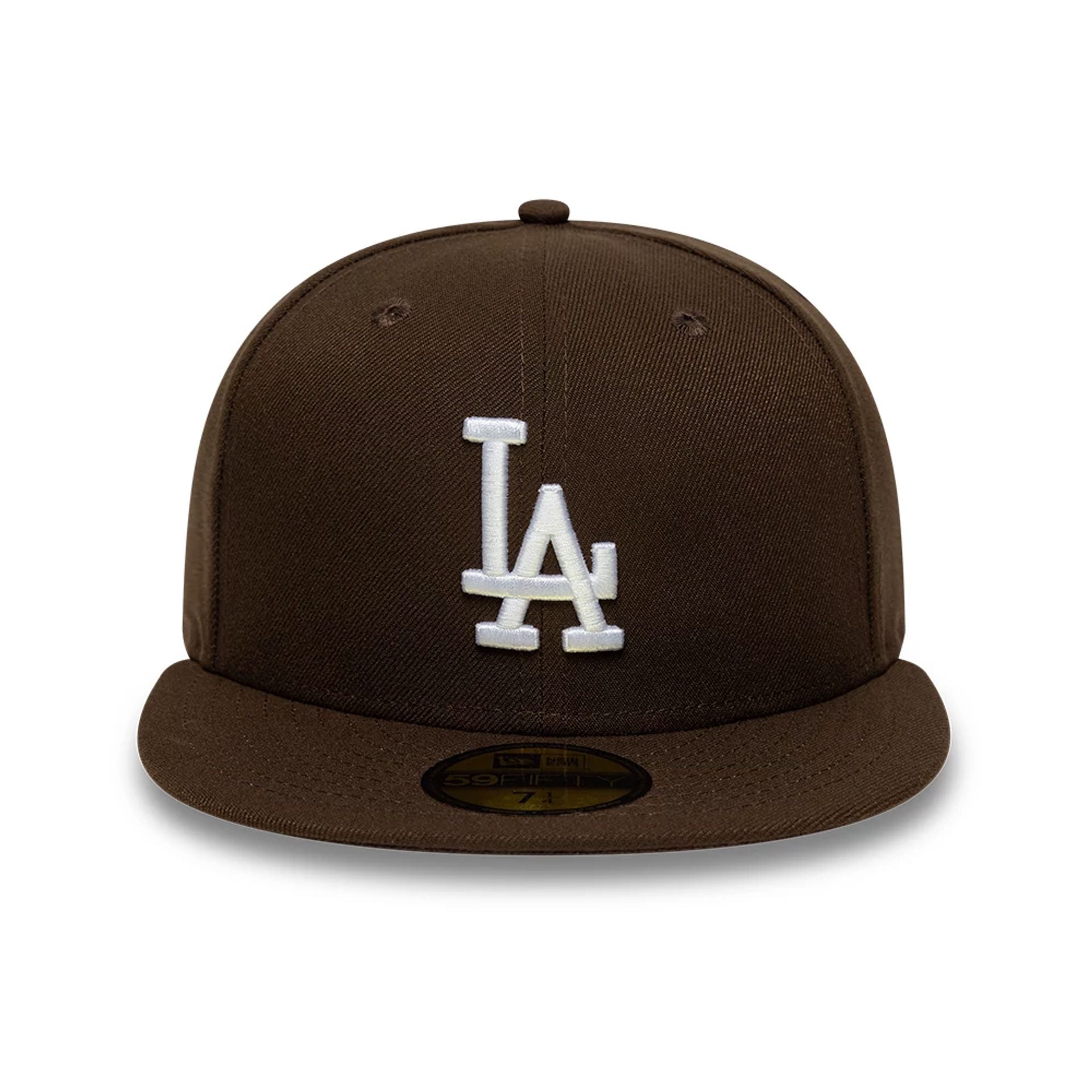 This is a LA Dodgers MLB Dark Brown 59FIFTY Fitted Cap 2