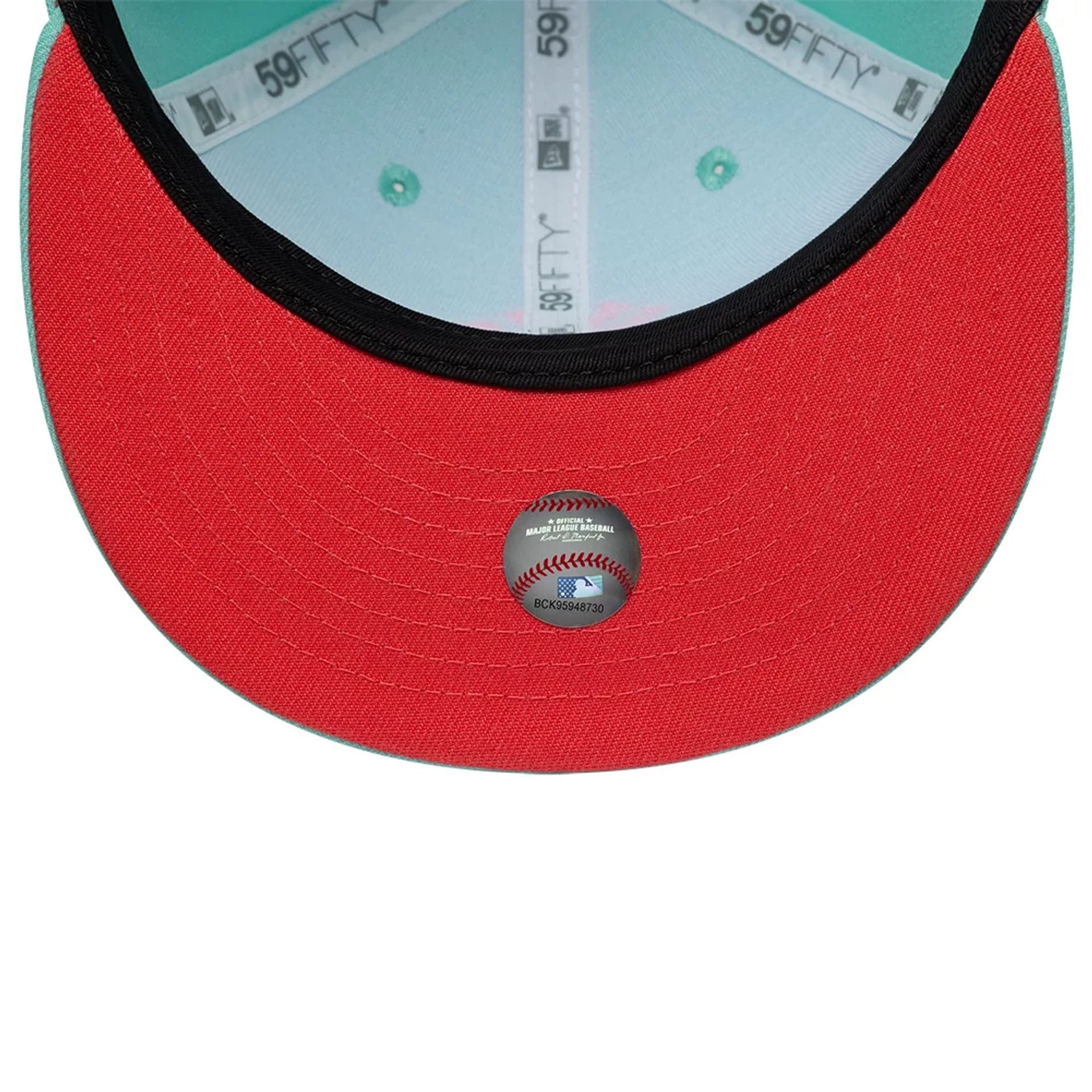 This is a New York Yankees MLB Turquoise 59FIFTY Fitted Cap 2