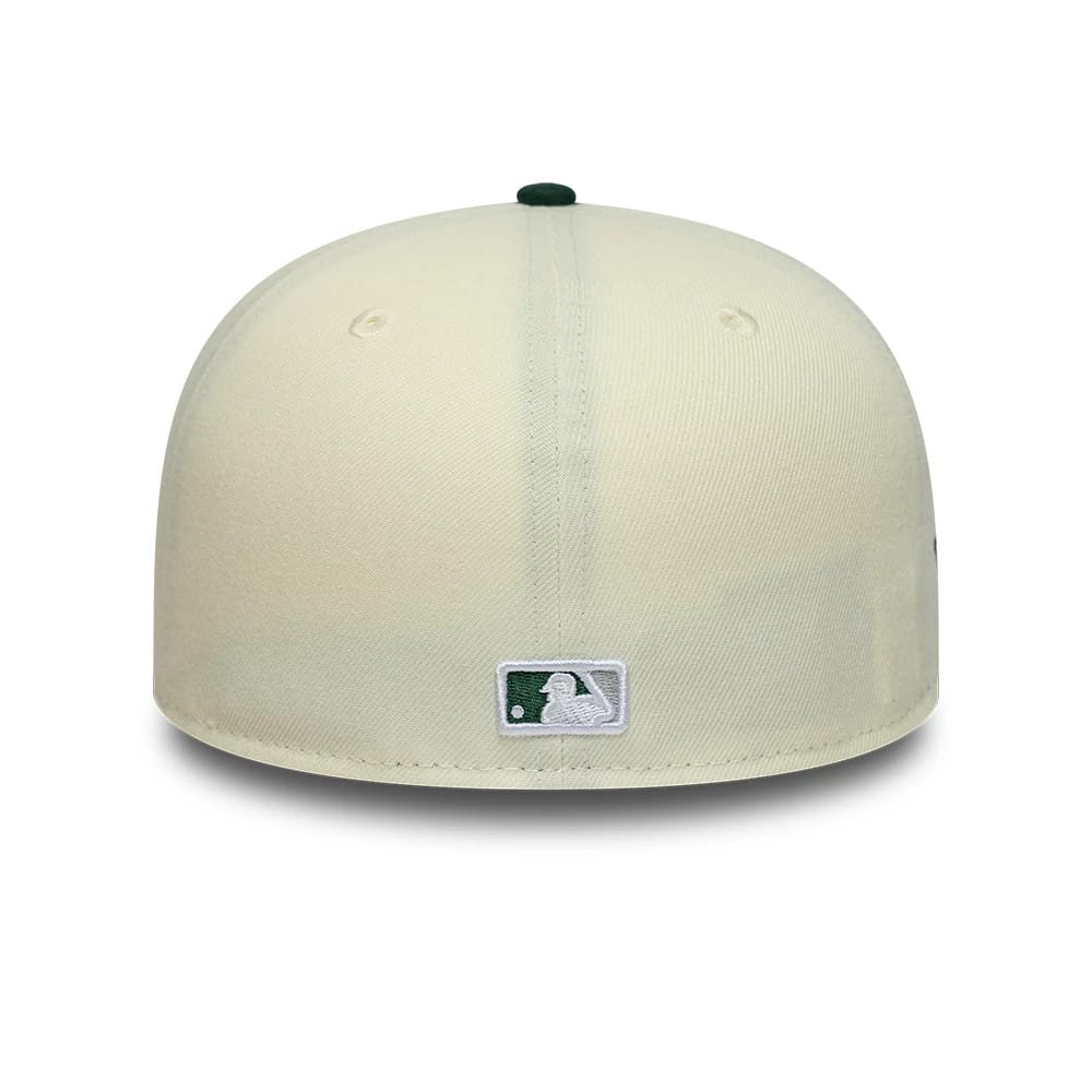 This is a New York Yankees MLB Cream 59FIFTY A-Frame Fitted Cap 7
