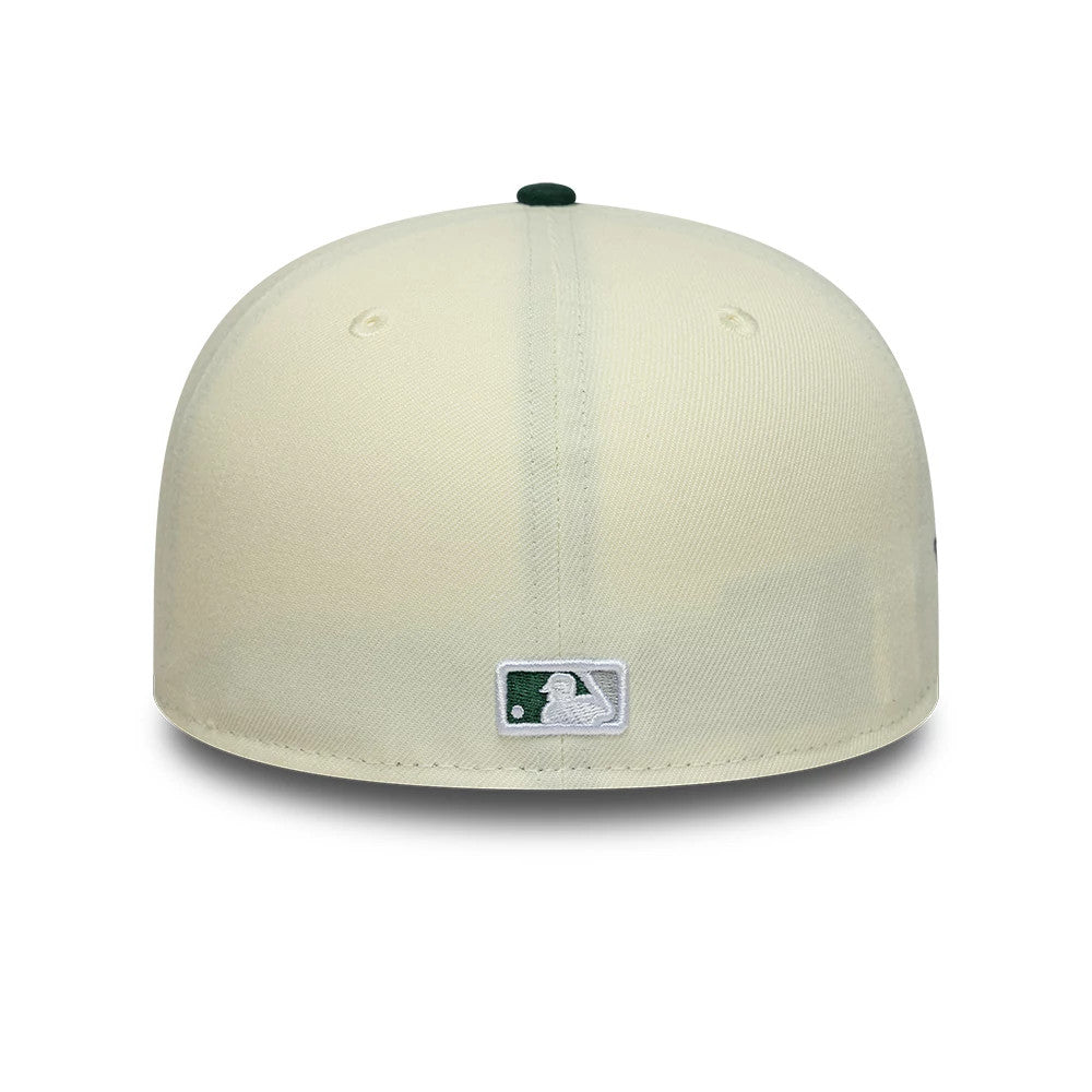 This is a New York Yankees MLB Cream 59FIFTY A-Frame Fitted Cap 7