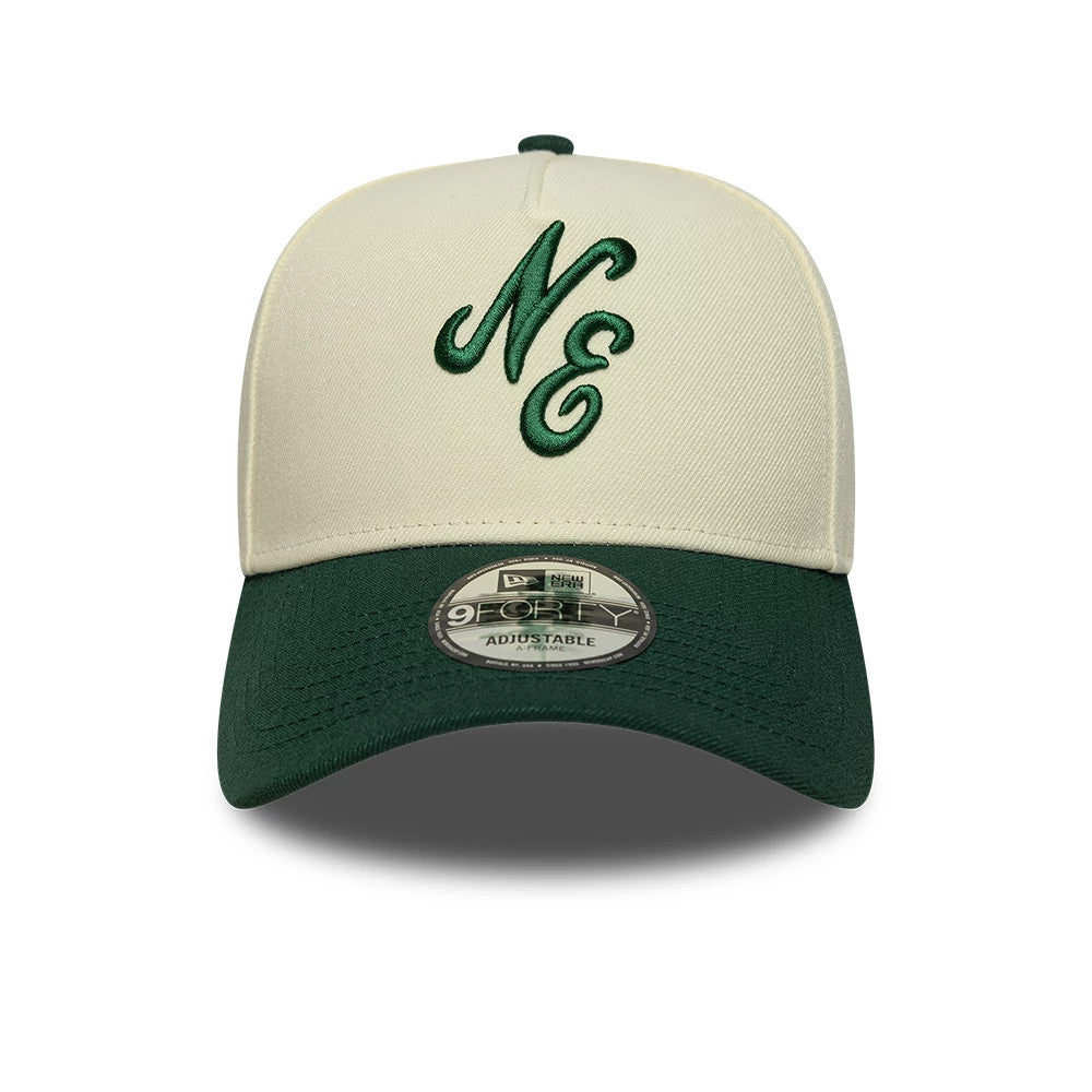 This is a New Era Cream 9FORTY A-Frame Adjustable Cap 3