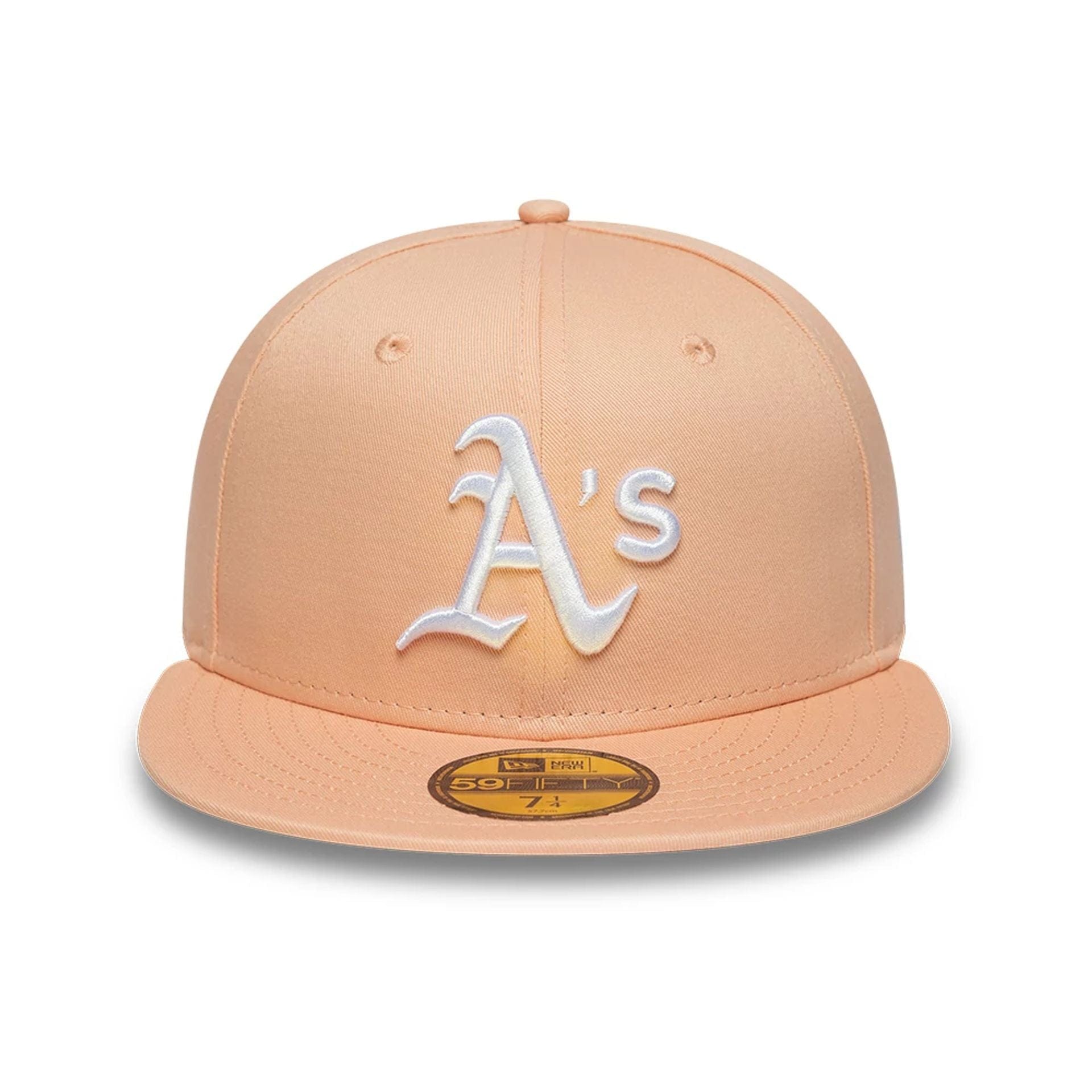 This is a Oakland Athletics MLB Pastel Pink 59FIFTY Fitted Cap 2