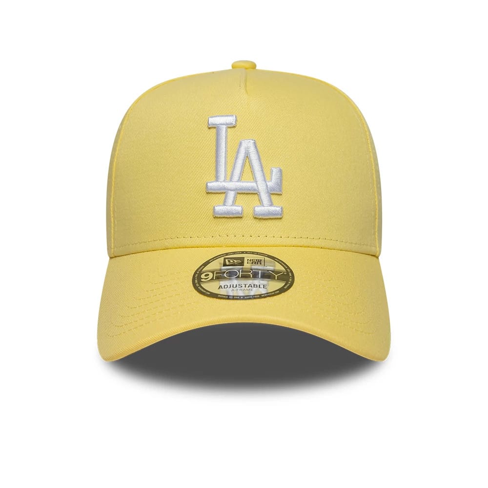 This is a LA Dodgers MLB Yellow 9FORTY A-Frame Adjustable Cap 2