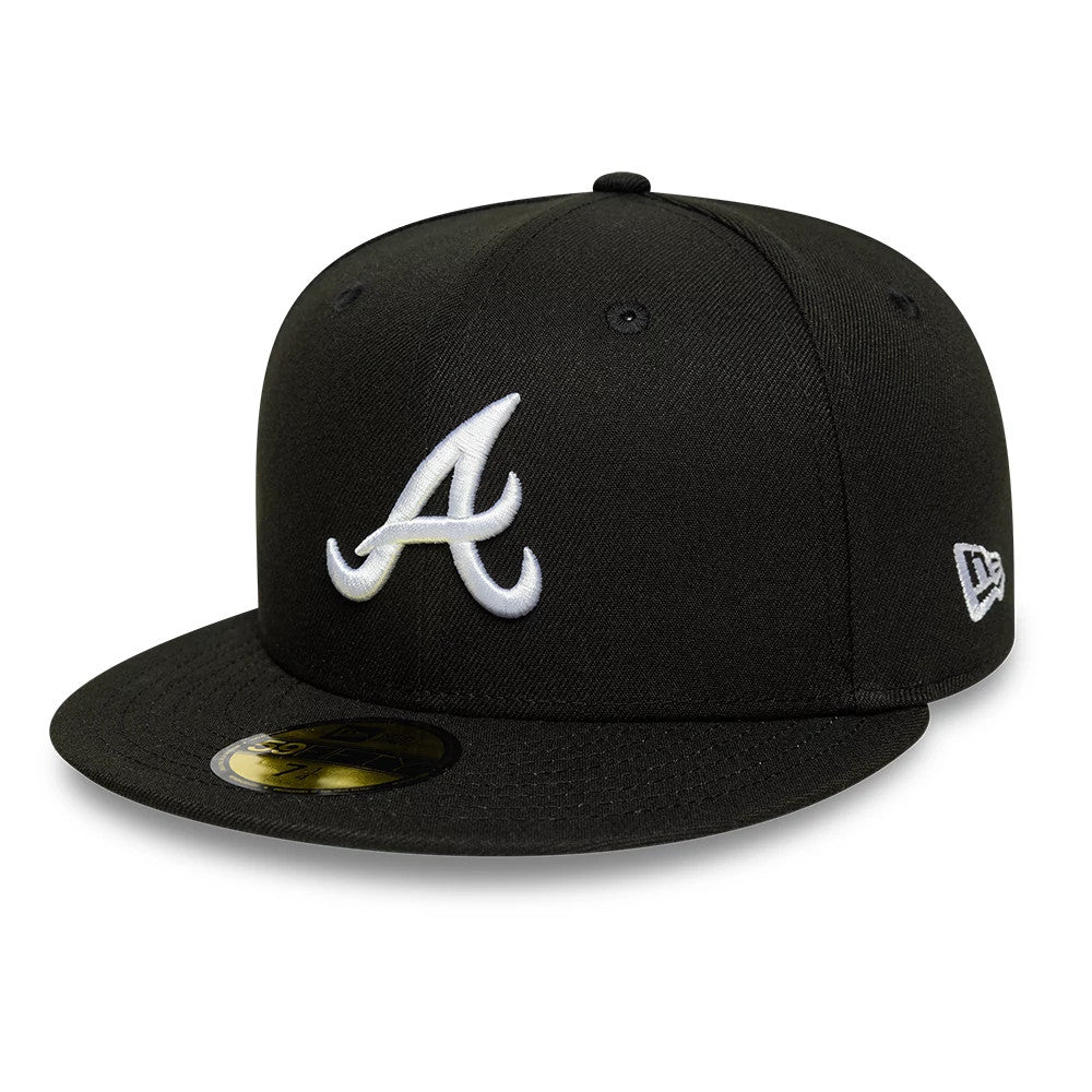 This is a Atlanta Braves MLB Black 59FIFTY Fitted Cap 1