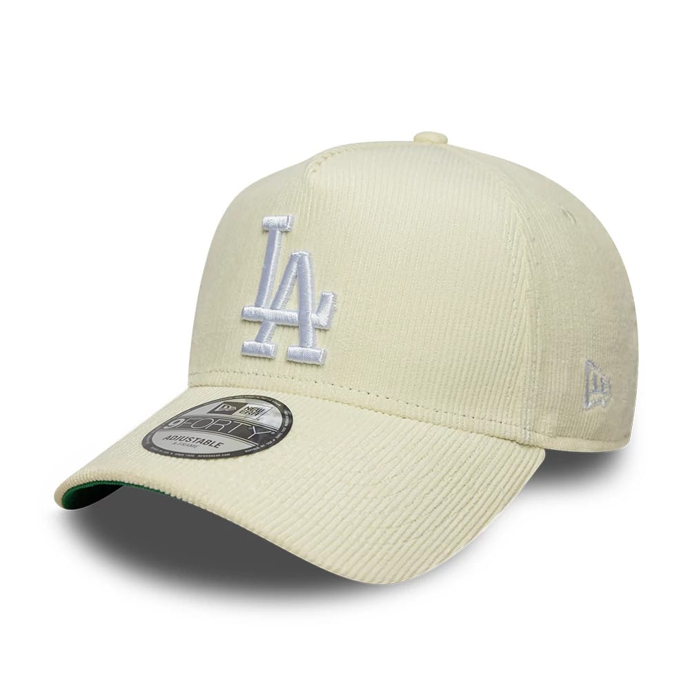 This is a LA Dodgers MLB Cord Cream 9FORTY A-Frame Adjustable Cap 1