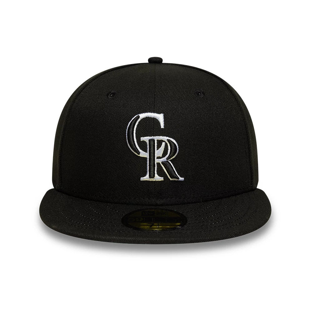 This is a Colorado Rockies MLB Black 59FIFTY Fitted Cap 3