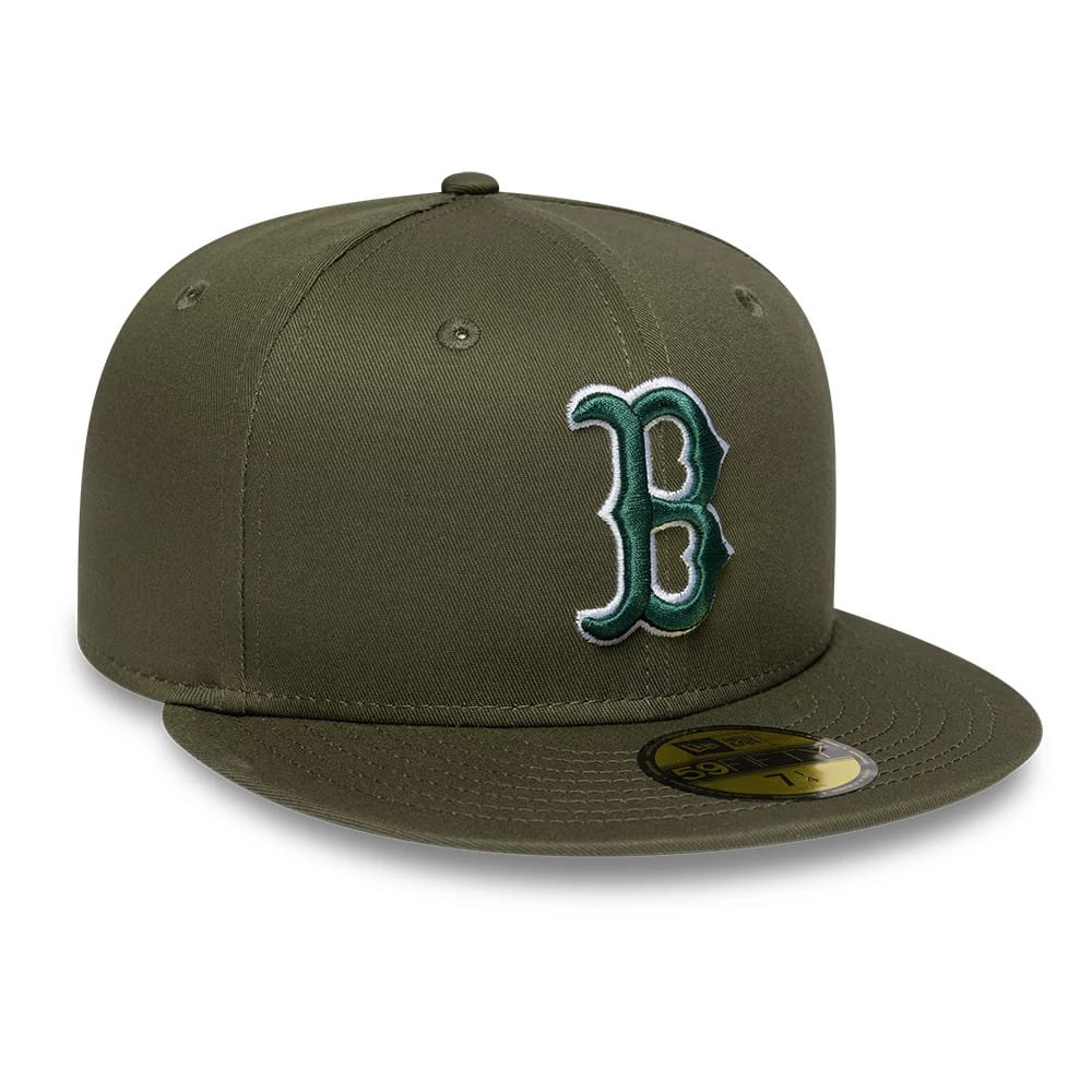 Pictured is this Boston Red Sox MLB Dark Green 59FIFTY Fitted cap. 3