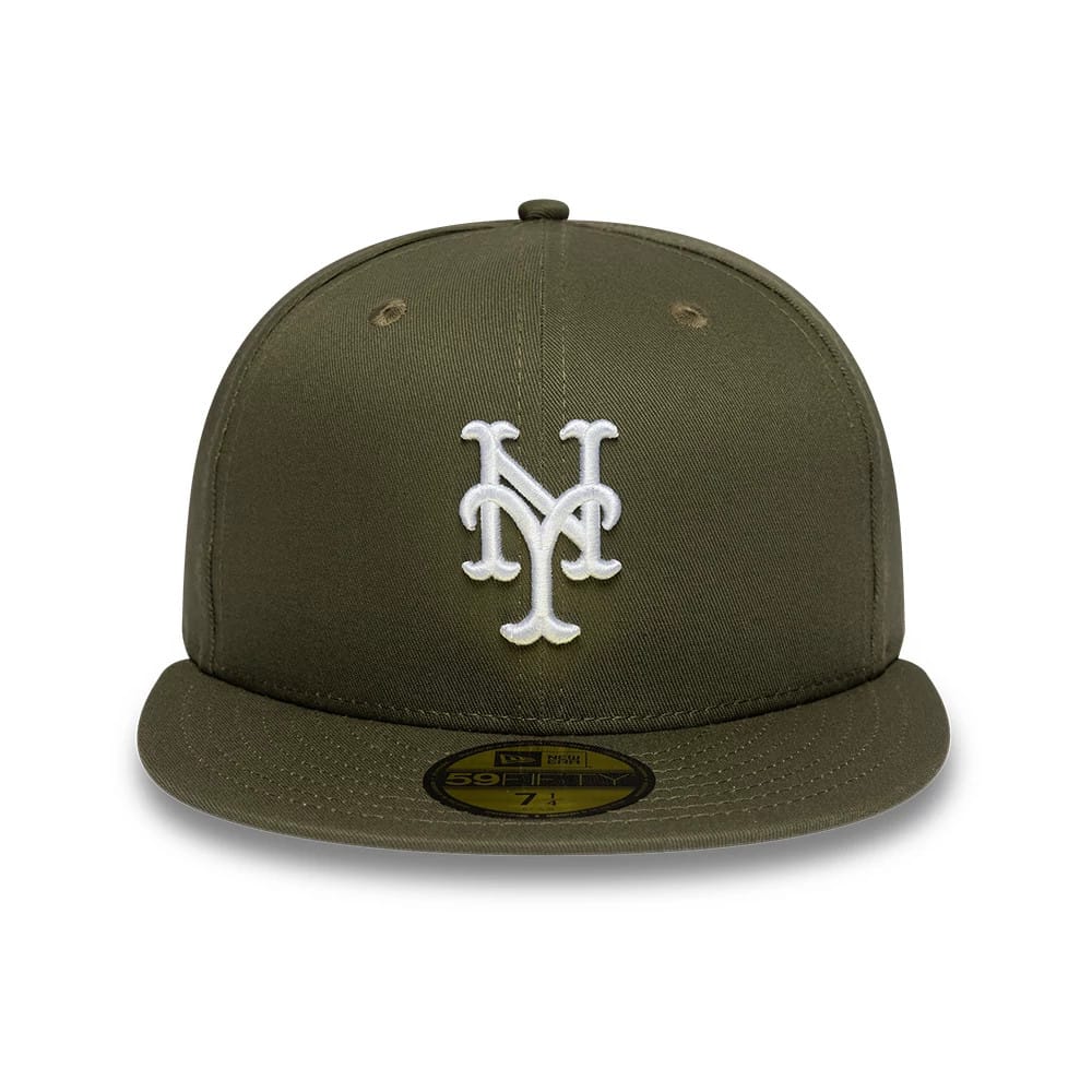 Pictured is this New York Mets MLB Dark Green 59FIFTY Fitted cap. 2