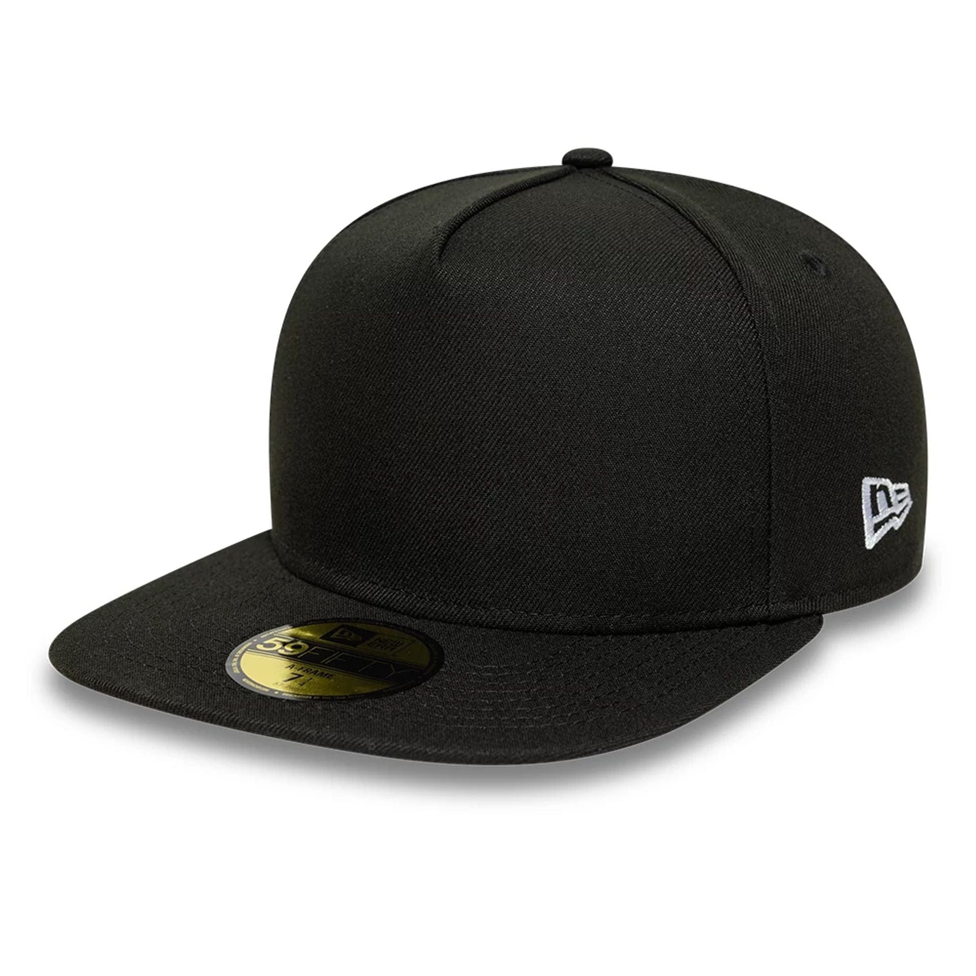 This is a New Era Black 59FIFTY A-Frame Fitted Cap 1