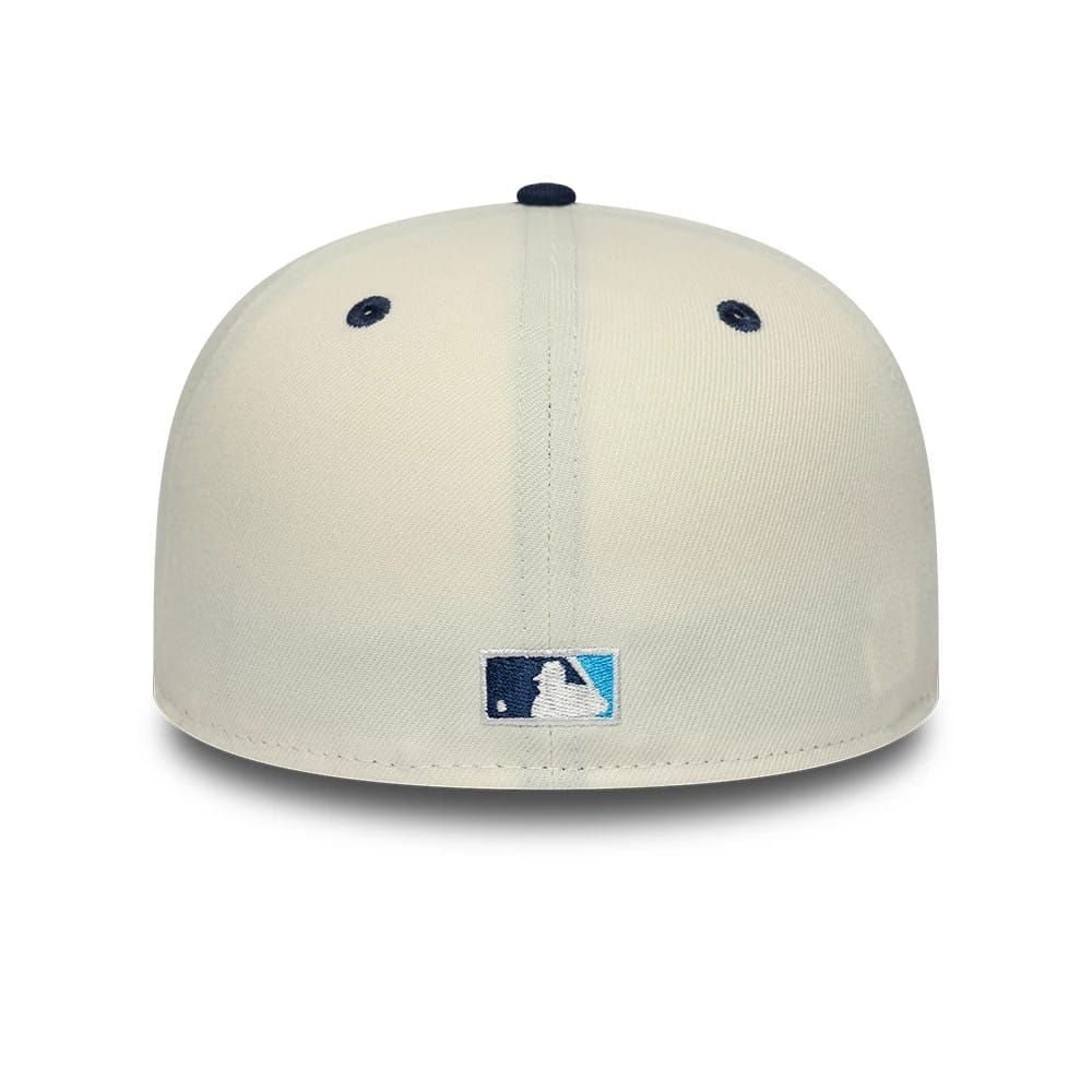 Pictured is this New York Yankees MLB White 59FIFTY A-Frame Fitted cap. 7