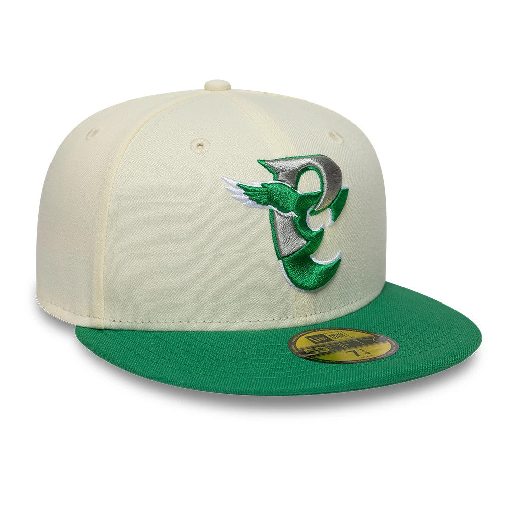 Pictured is this NFL City Originals Philadelphia Eagles 59FIFTY Fitted cap in cream. 3