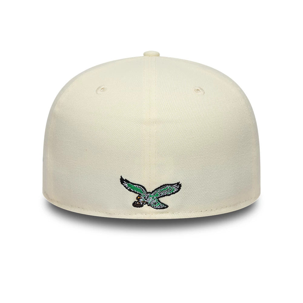 Pictured is this NFL City Originals Philadelphia Eagles 59FIFTY Fitted cap in cream. 4