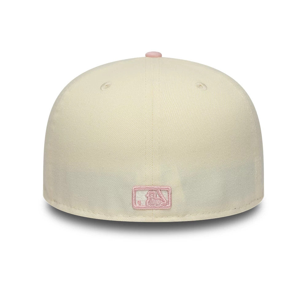 Pictured is this MLB Floral LA Dodgers 59FIFTY Fitted cap in cream. 7