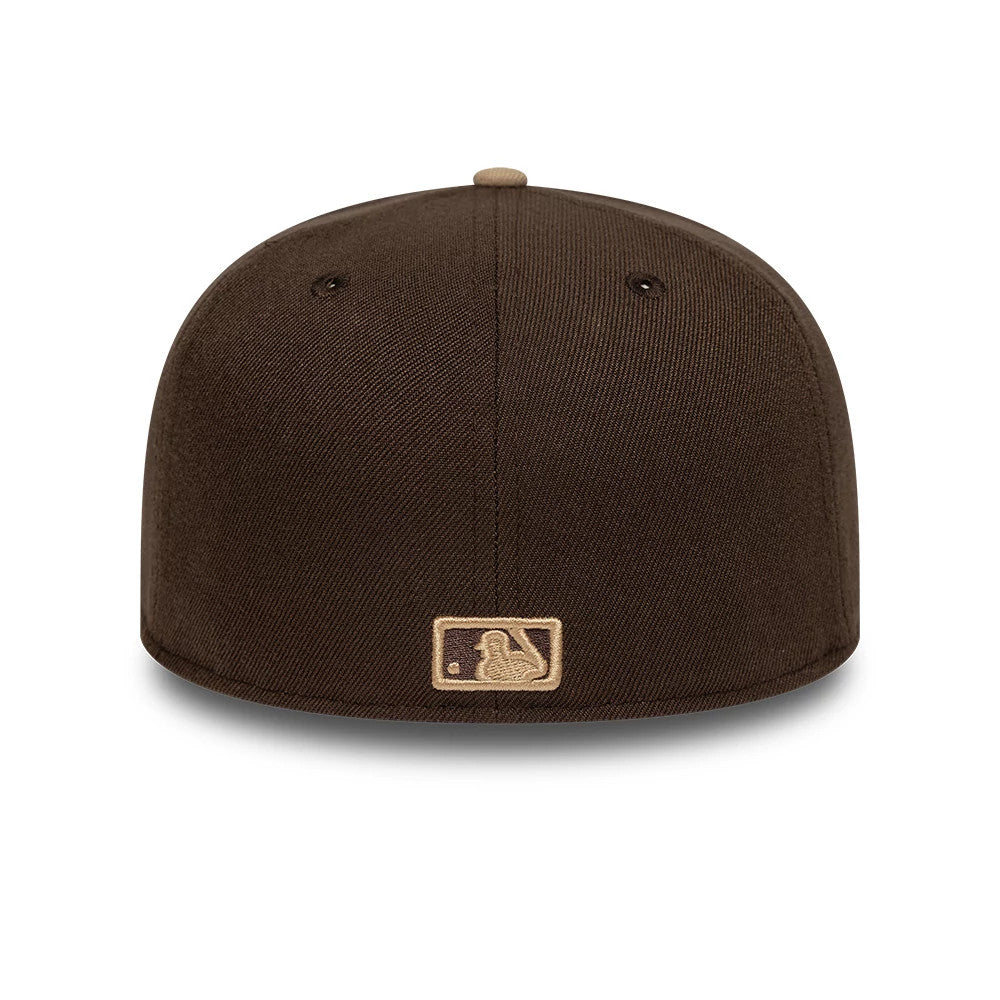 Pictured is this MLB Floral Chicago White Sox 59FIFTY Fitted cap in dark brown. 7
