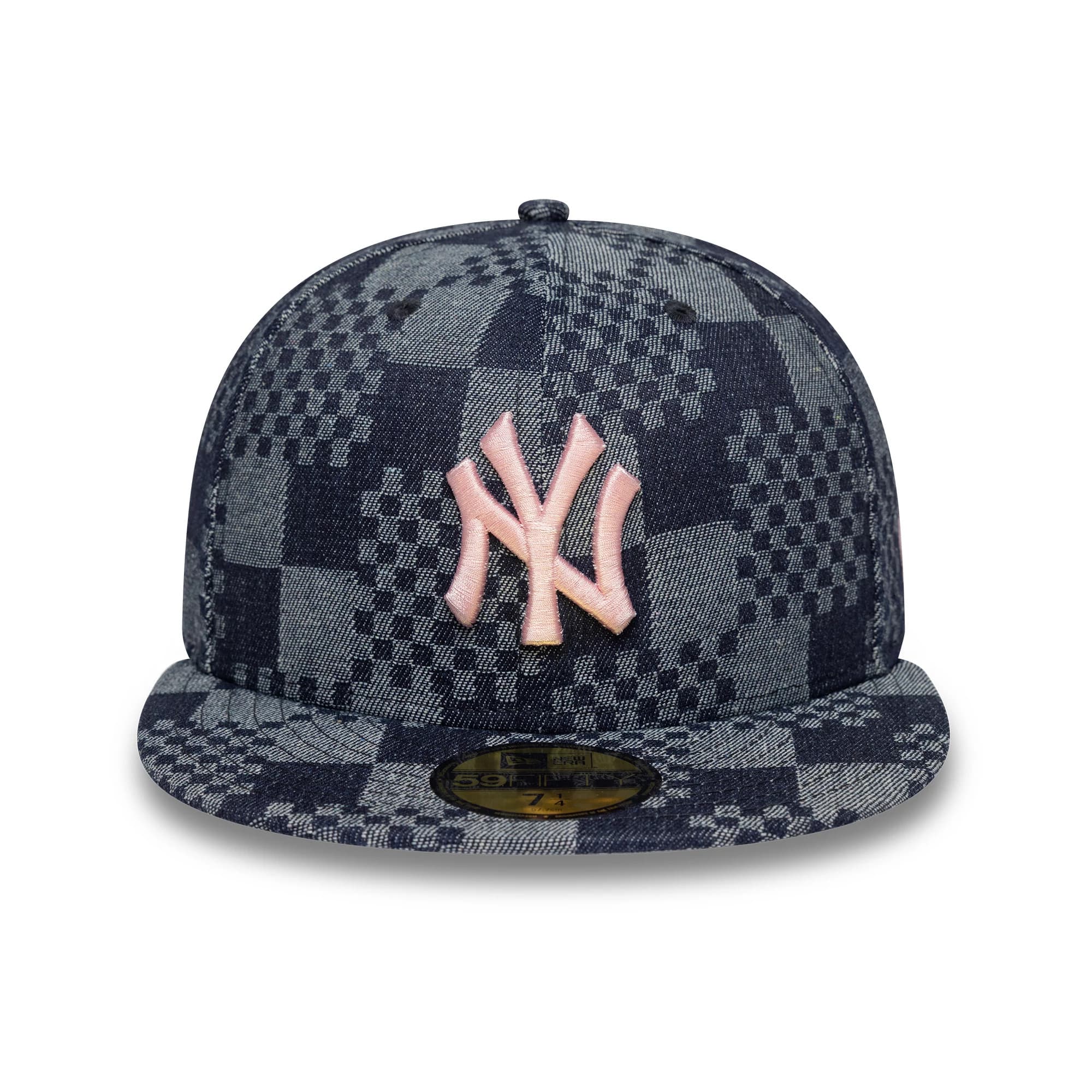 Pictured is this MLB Denim New York Yankees 59FIFTY Fitted cap in blue. 3