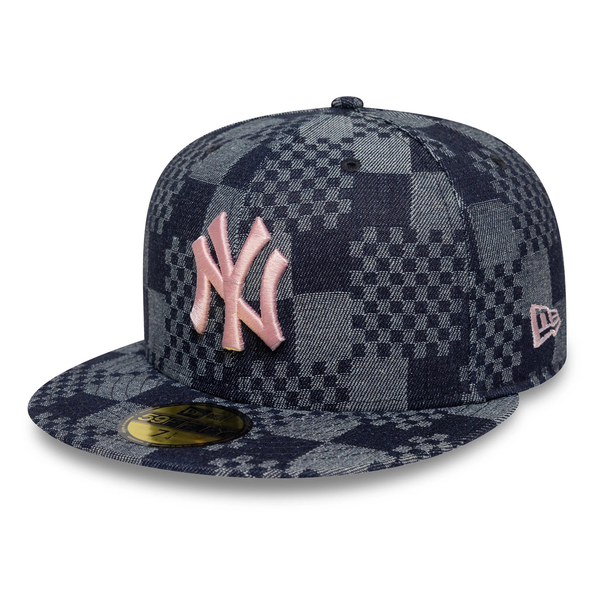 Pictured is this MLB Denim New York Yankees 59FIFTY Fitted cap in blue. 1