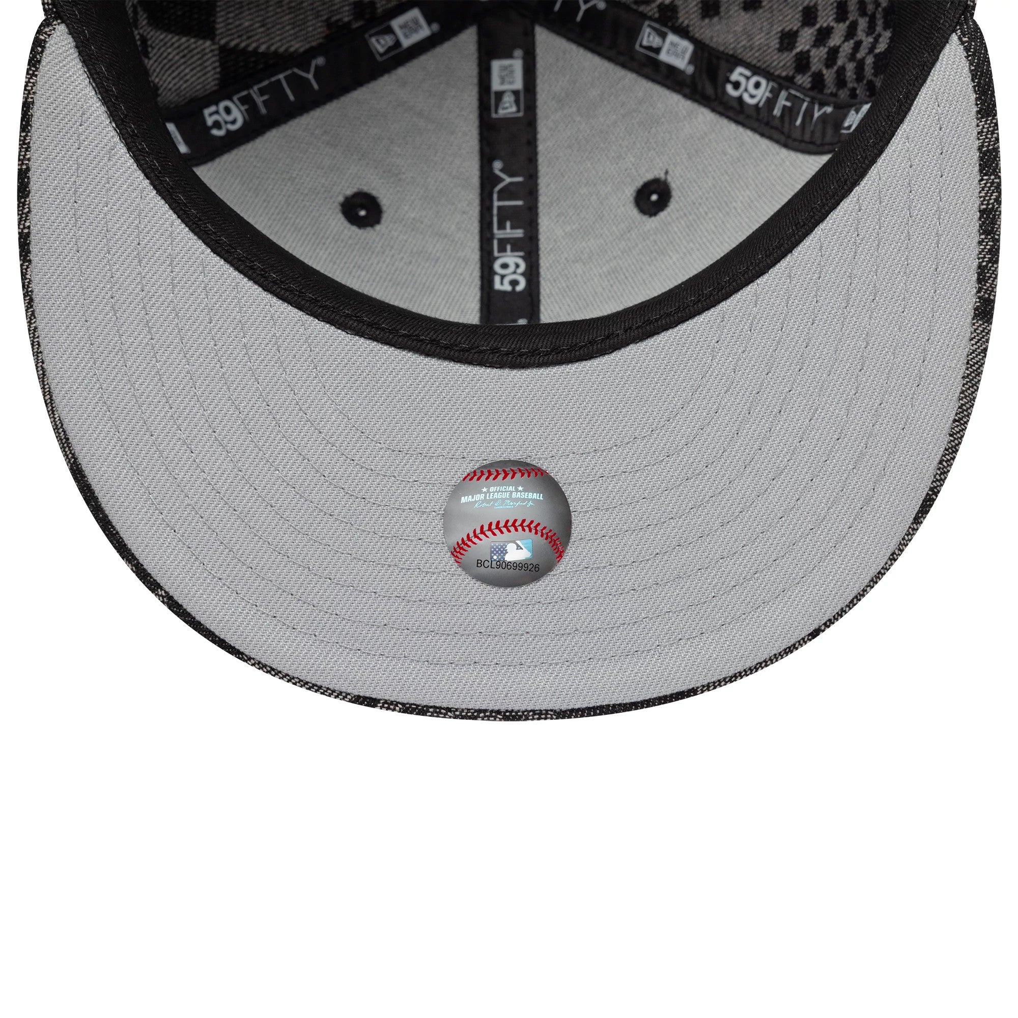 Pictured is this MLB Denim LA Dodgers 59FIFTY Fitted cap in black. 2