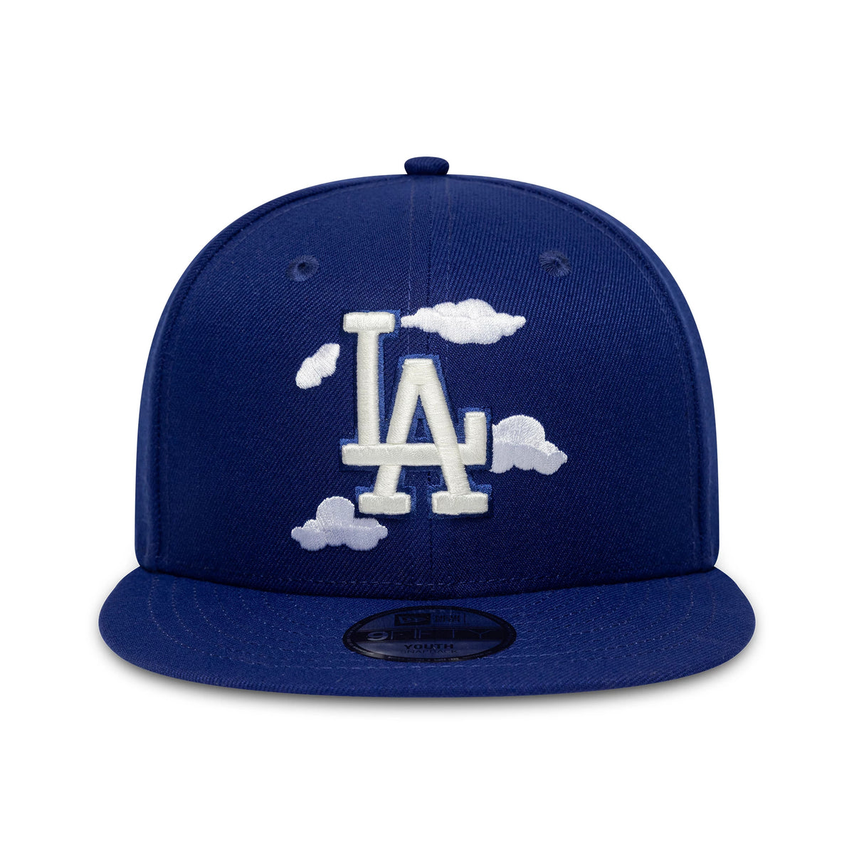 Pictured is this Youth MLB Clouds LA Dodgers 9FIFTY Snapback cap in dark blue. 3