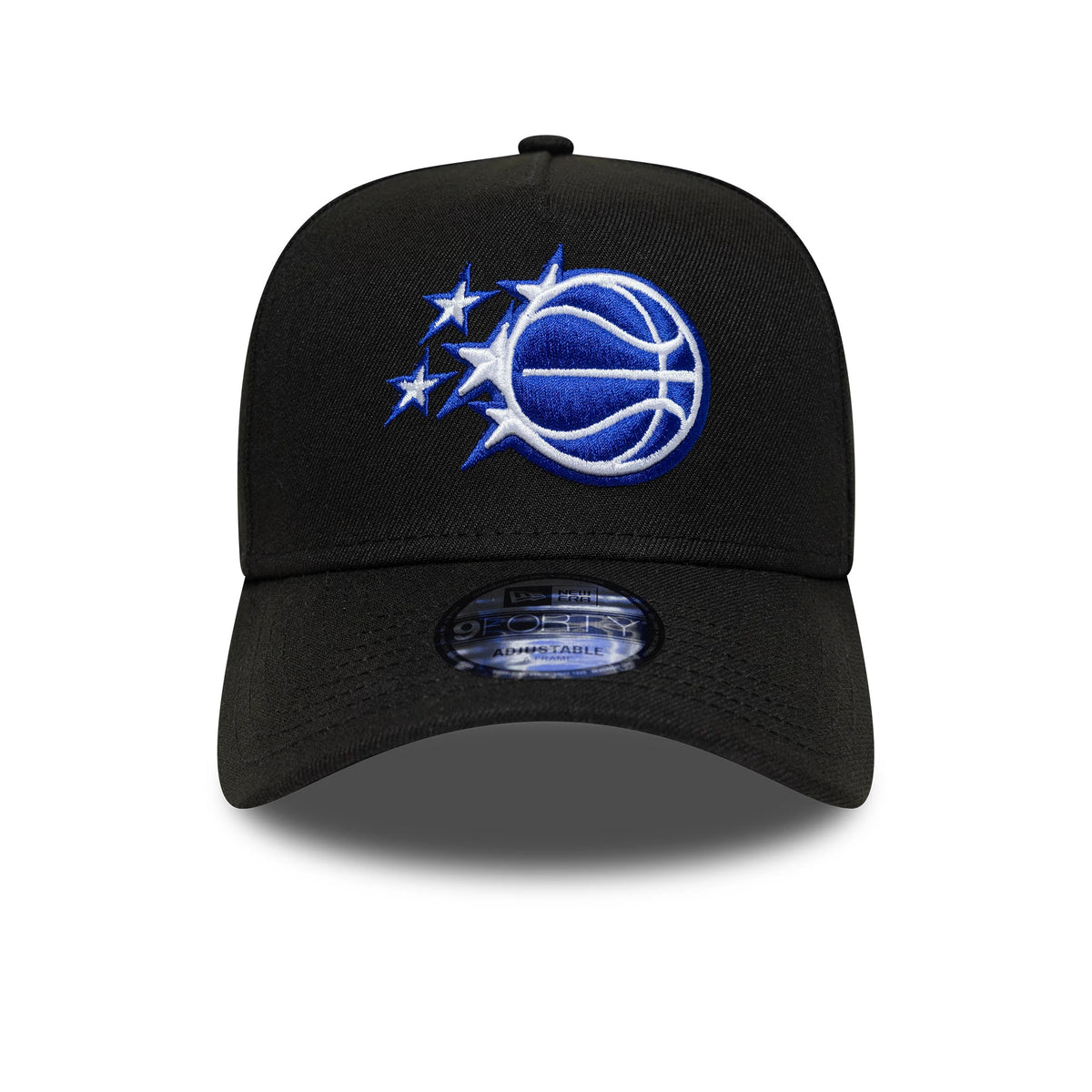 Pictured is this NBA Global Games 2026 London Orlando Magic 9FORTY A-Frame cap in black. 2