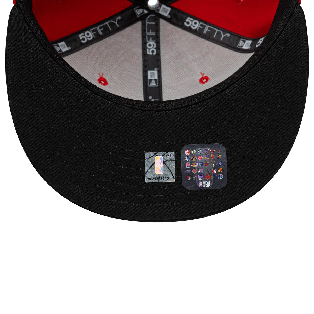 Pictured is this NBA Global Games 2026 London Houston Rockets 59FIFTY Fitted cap in red and black. 7