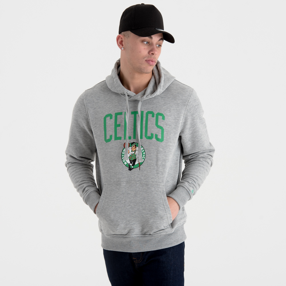 Official New Era Boston Celtics NBA Logo Grey Hoodie A2096_313