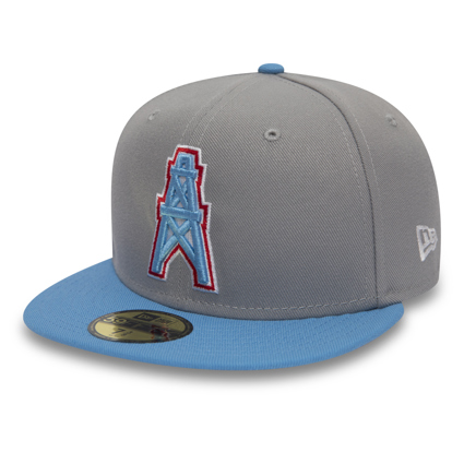Houston Oilers New Era Gridiron Classics Flawless 9FIFTY Snapback Hat -  Light Blue/Red