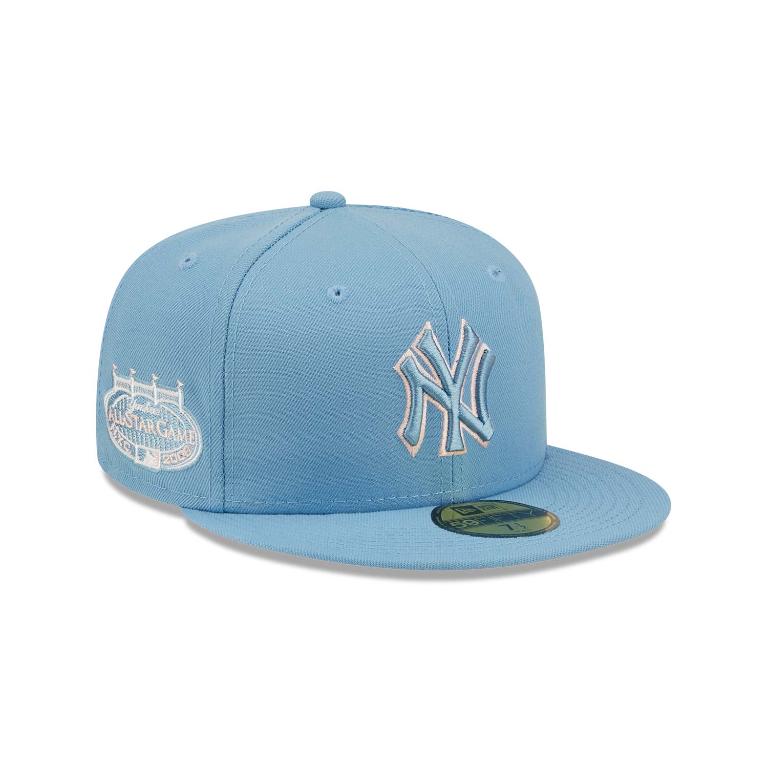 Official New Era New York Yankees Pastel Blue 59FIFTY Fitted Cap B8549_282