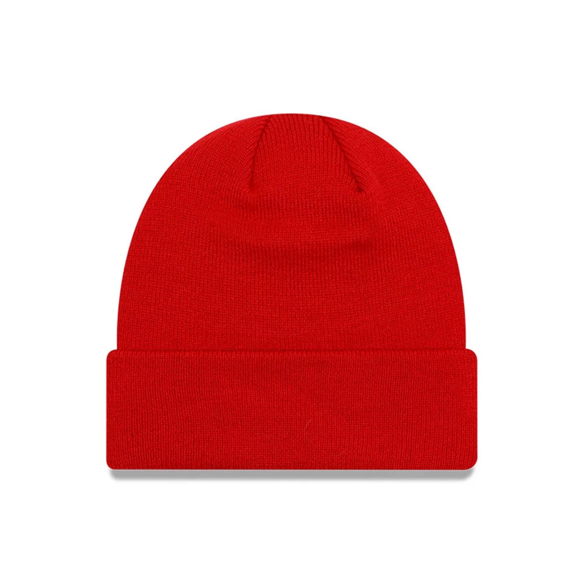 This is a Manchester United FC Red Cuff Knit Beanie Hat 2
