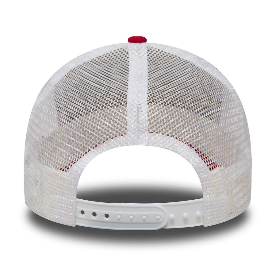 This is a New York Yankees Clean Red A-Frame Trucker Cap 2