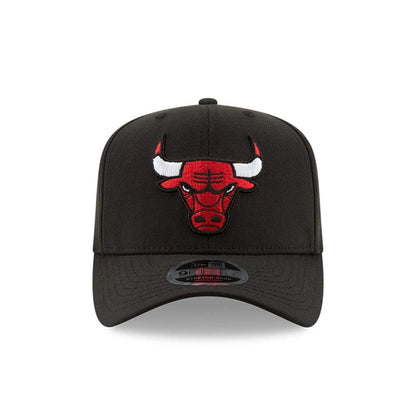 This is a Chicago Bulls Black 9FIFTY Stretch Snap Cap 5