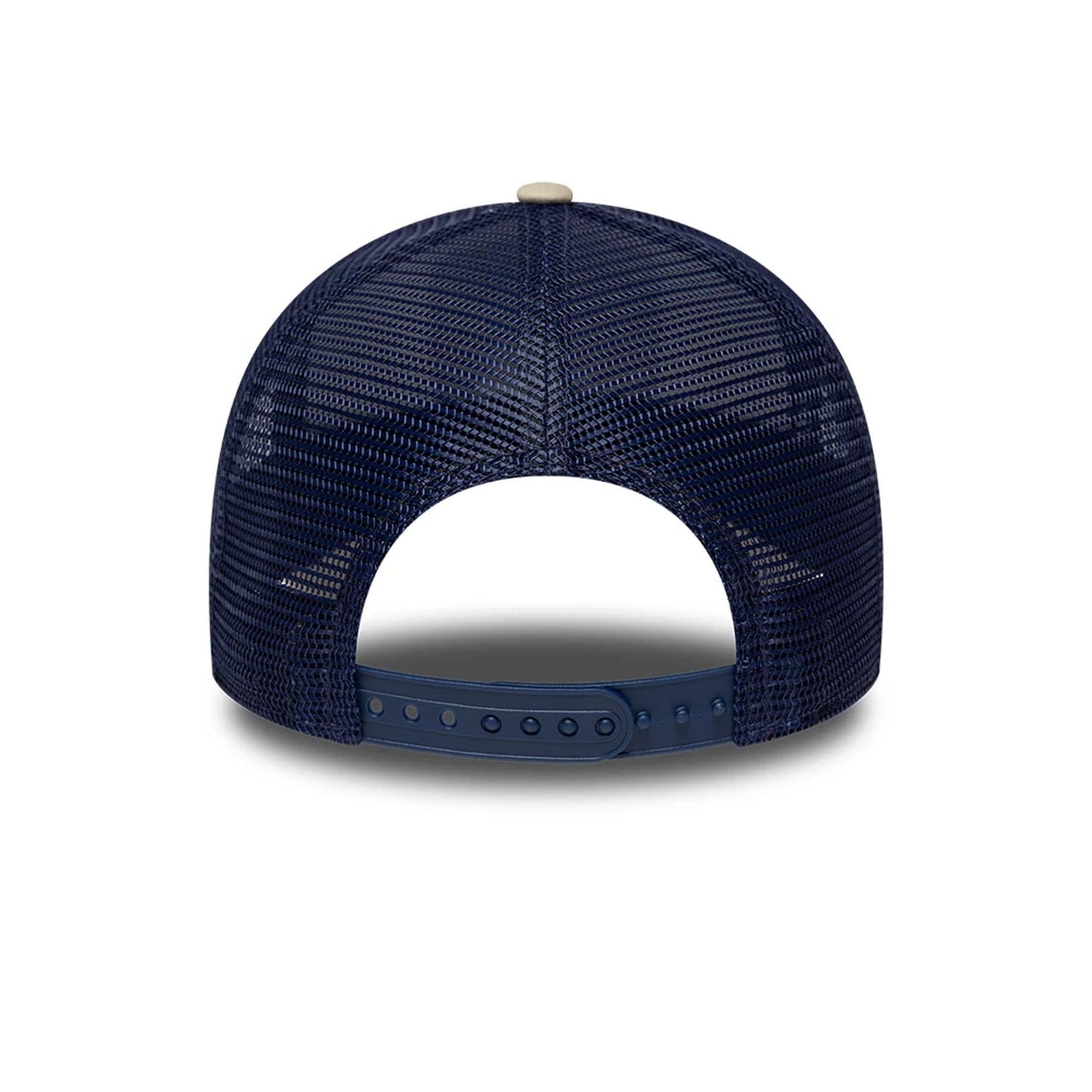 Pictured is this New Era New York State Bison 9FORTY A-Frame Trucker Adjustable cap in white. 6