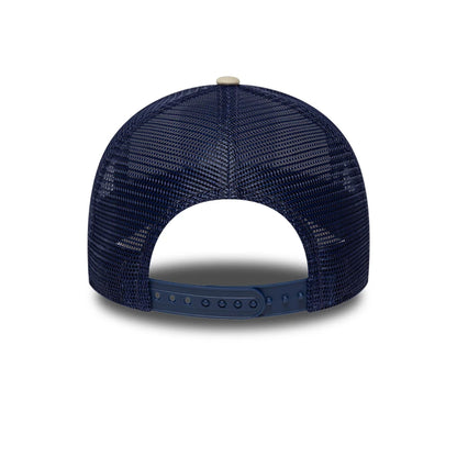 Pictured is this New Era New York State Bison 9FORTY A-Frame Trucker Adjustable cap in white. 6