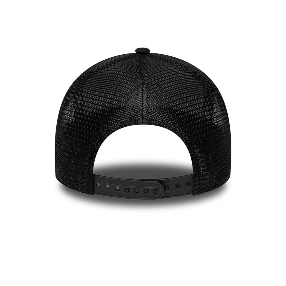 Pictured is this New Era Mississippi Gator 9FORTY A-Frame Trucker Adjustable cap in black. 6