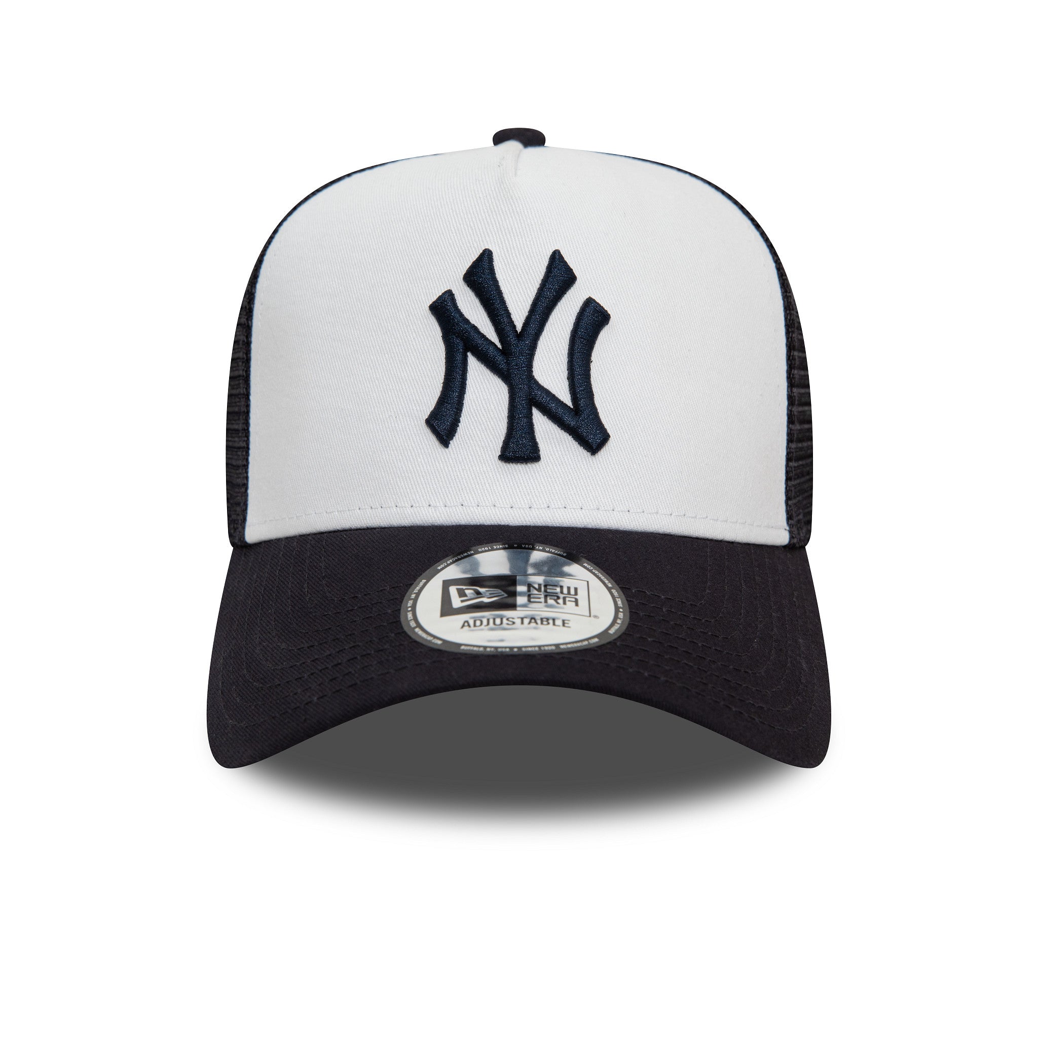 This is a New York Yankees Team Colour White A-Frame Trucker Cap 2
