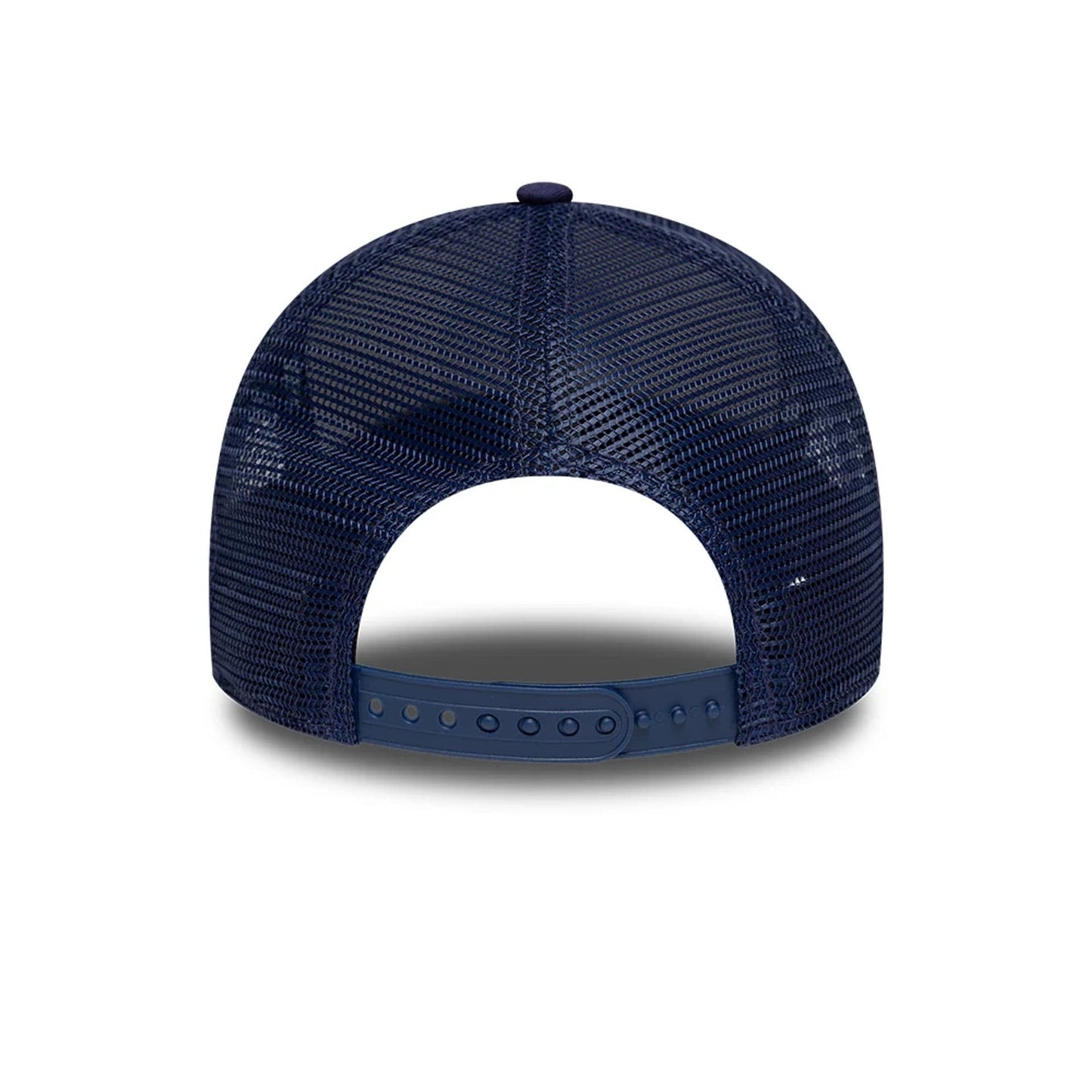 Pictured is this New Era Outdoor Washed 9FORTY A-Frame Trucker Adjustable cap in Navy. 4