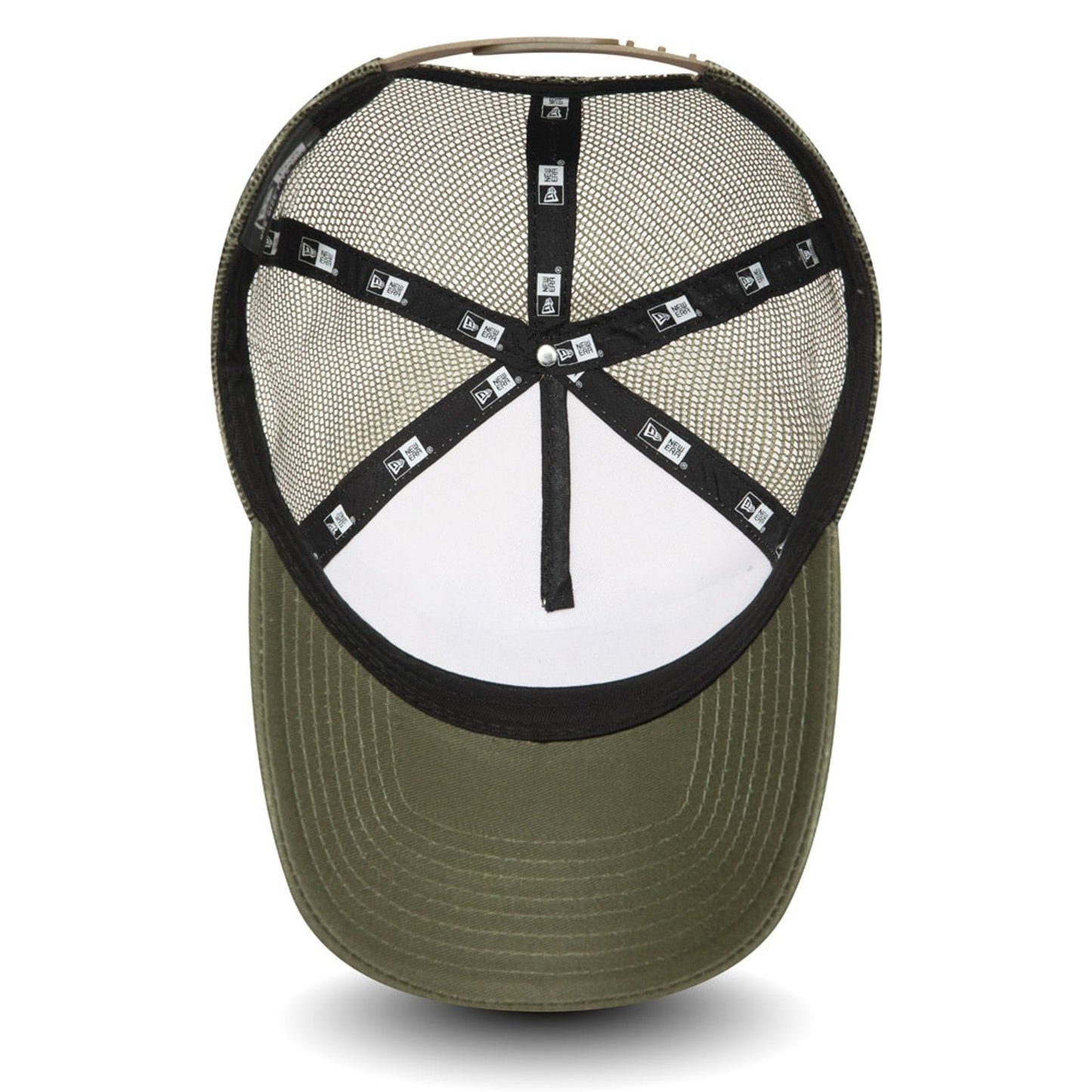 Pictured is this New Era Outdoor Washed 9FORTY A-Frame Trucker Adjustable cap in Dark Green. 3