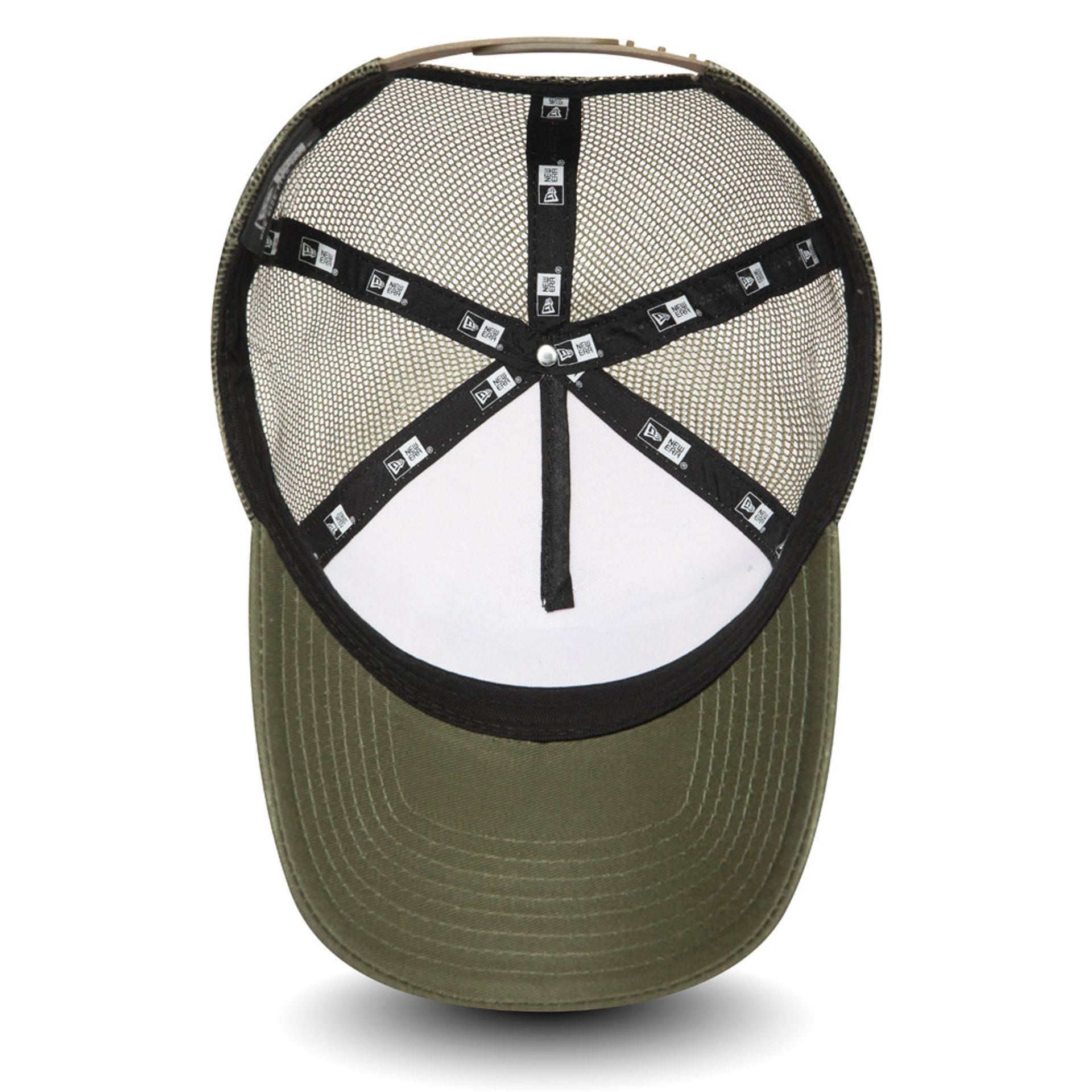 Pictured is this New Era Outdoor Washed 9FORTY A-Frame Trucker Adjustable cap in Dark Green. 3