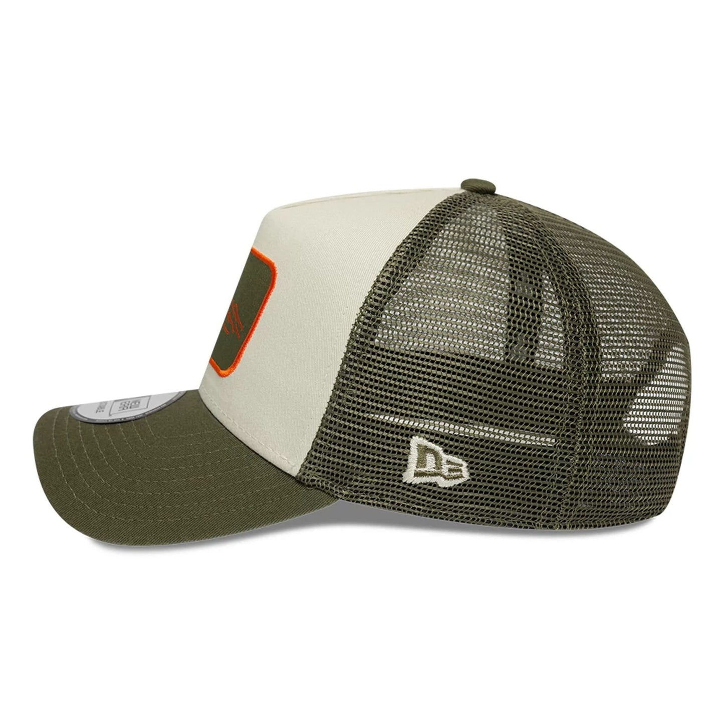 Pictured is this New Era Outdoor Washed 9FORTY A-Frame Trucker Adjustable cap in Dark Green. 4