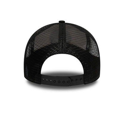 Pictured is this New Era Outdoor Washed 9FORTY A-Frame Trucker Adjustable cap in Black. 2
