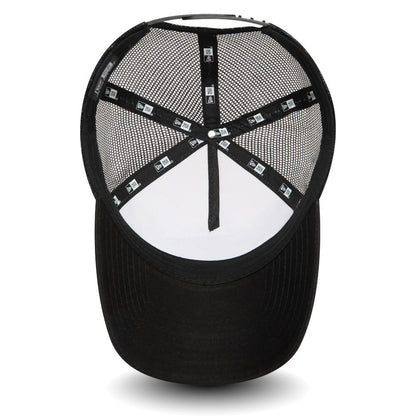 Pictured is this New Era Outdoor Washed 9FORTY A-Frame Trucker Adjustable cap in Black. 3